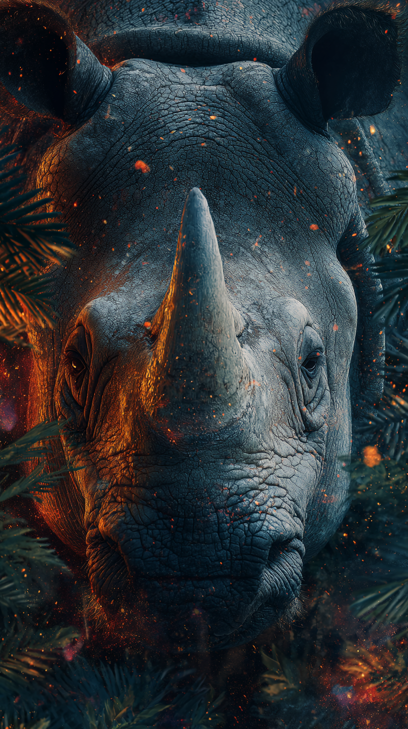 fond d'écran Rhinoceros iphone 16 télécharger gratuit