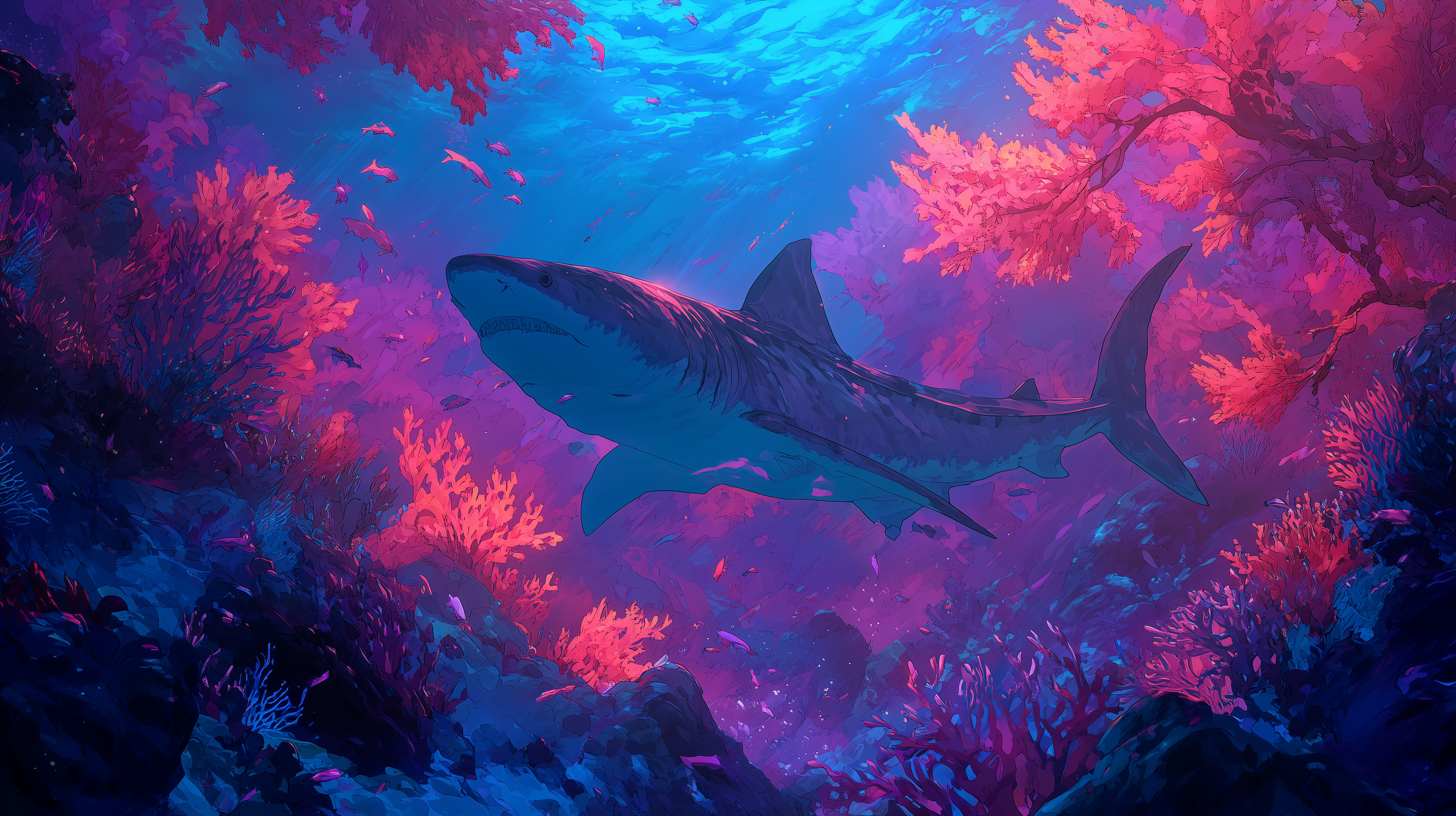 fond d'écran Requin pc 4k 1920x1080 téléchargement gratuit