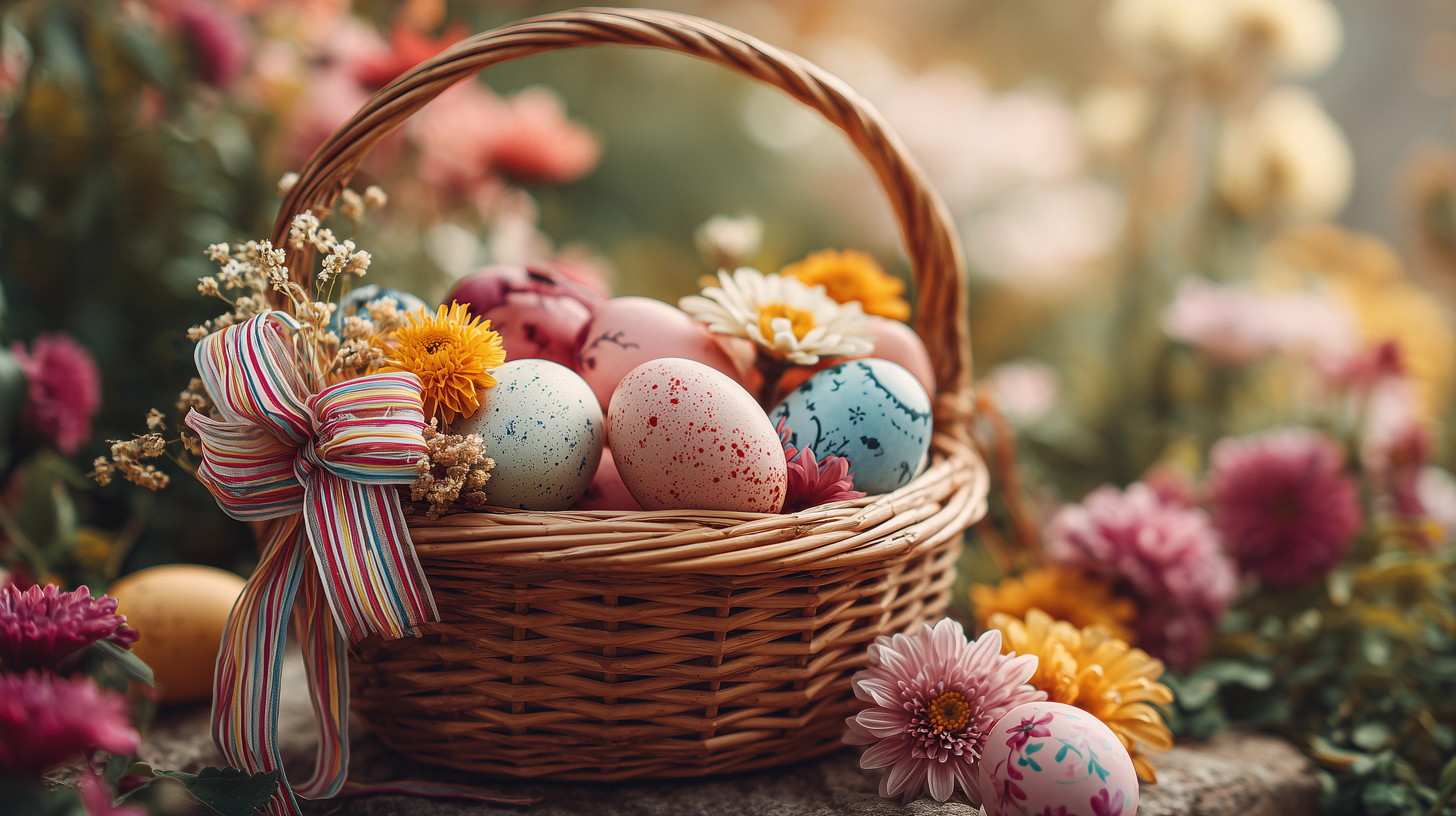 fond d'écran Pâques updated 3840 x 1080 téléchargement gratuit