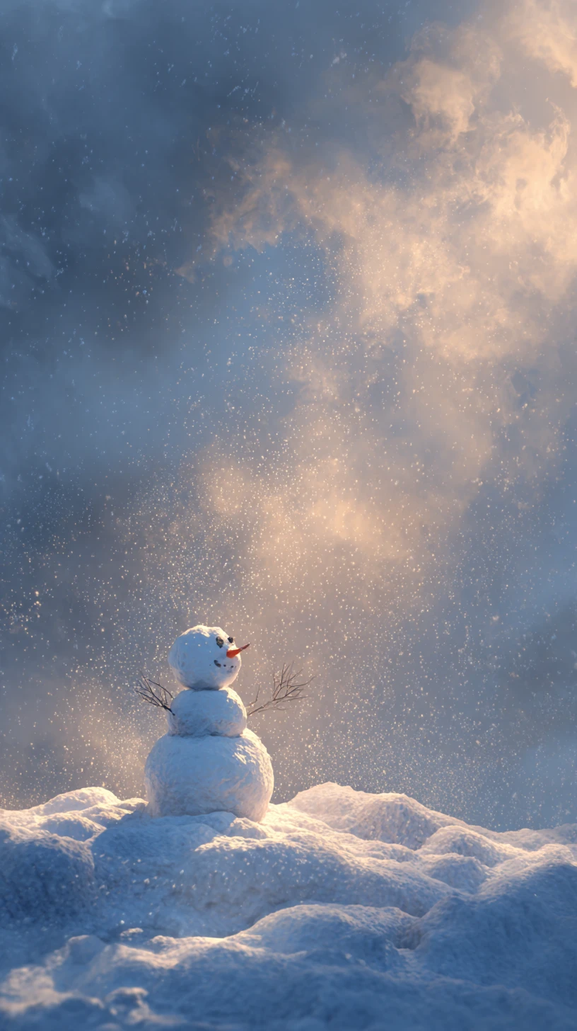 fond d'écran Bonhomme de neige updated iphone 15 gratuit