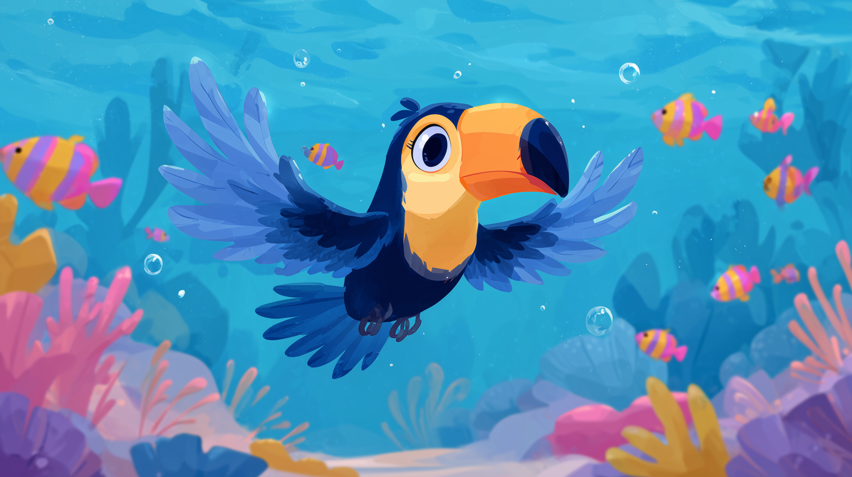 fond d'écran Toucan 5k téléchargement gratuit