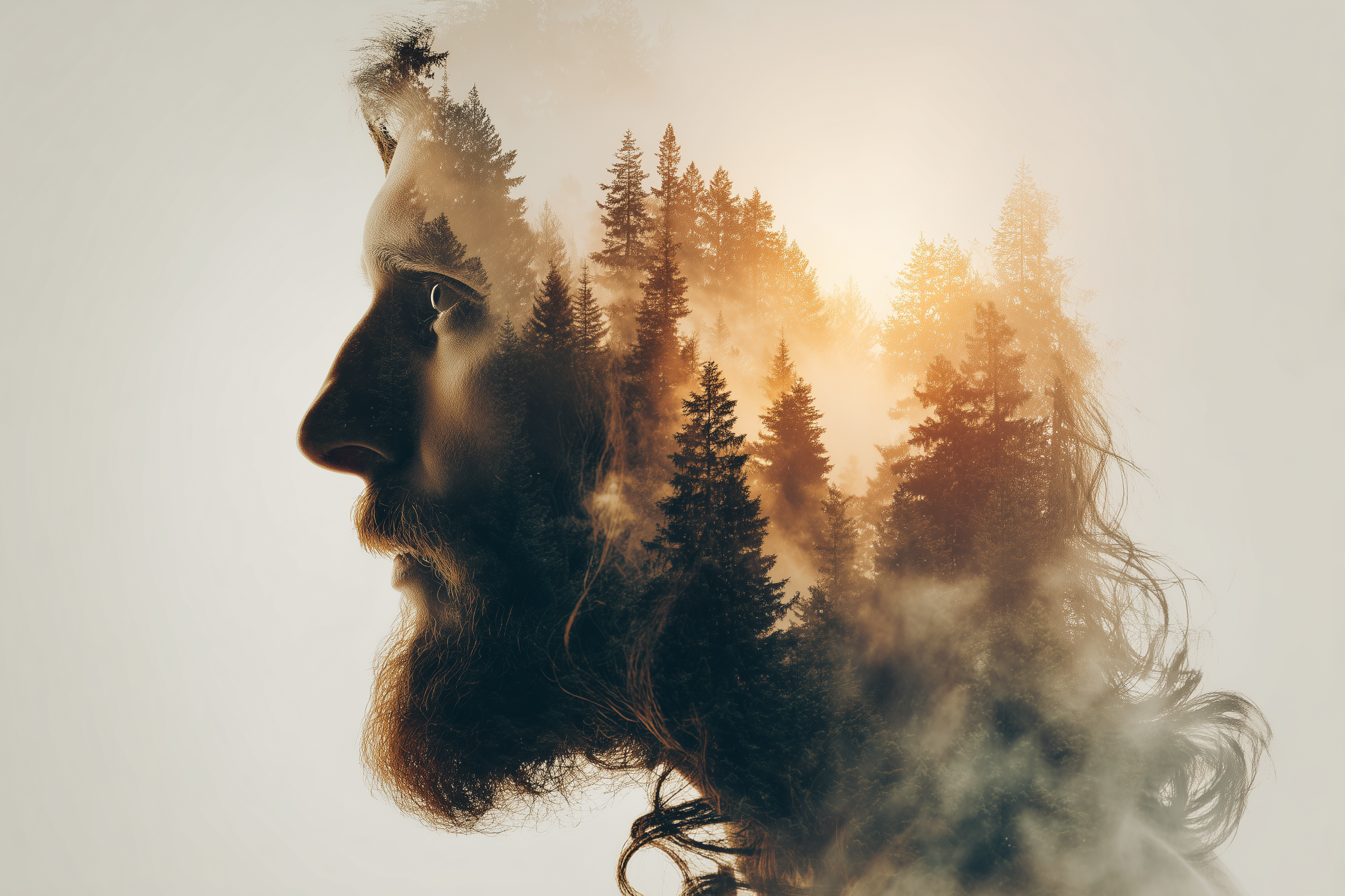 fond d'écran Double exposition 4k windows téléchargement gratuit