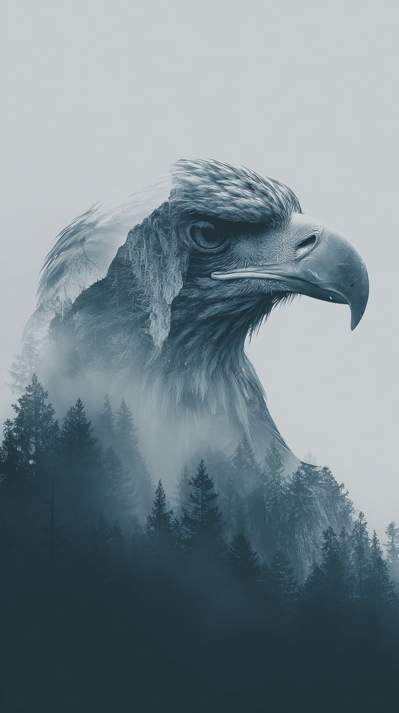 iphone fond d'écran Double exposition kawaii télécharger gratuit