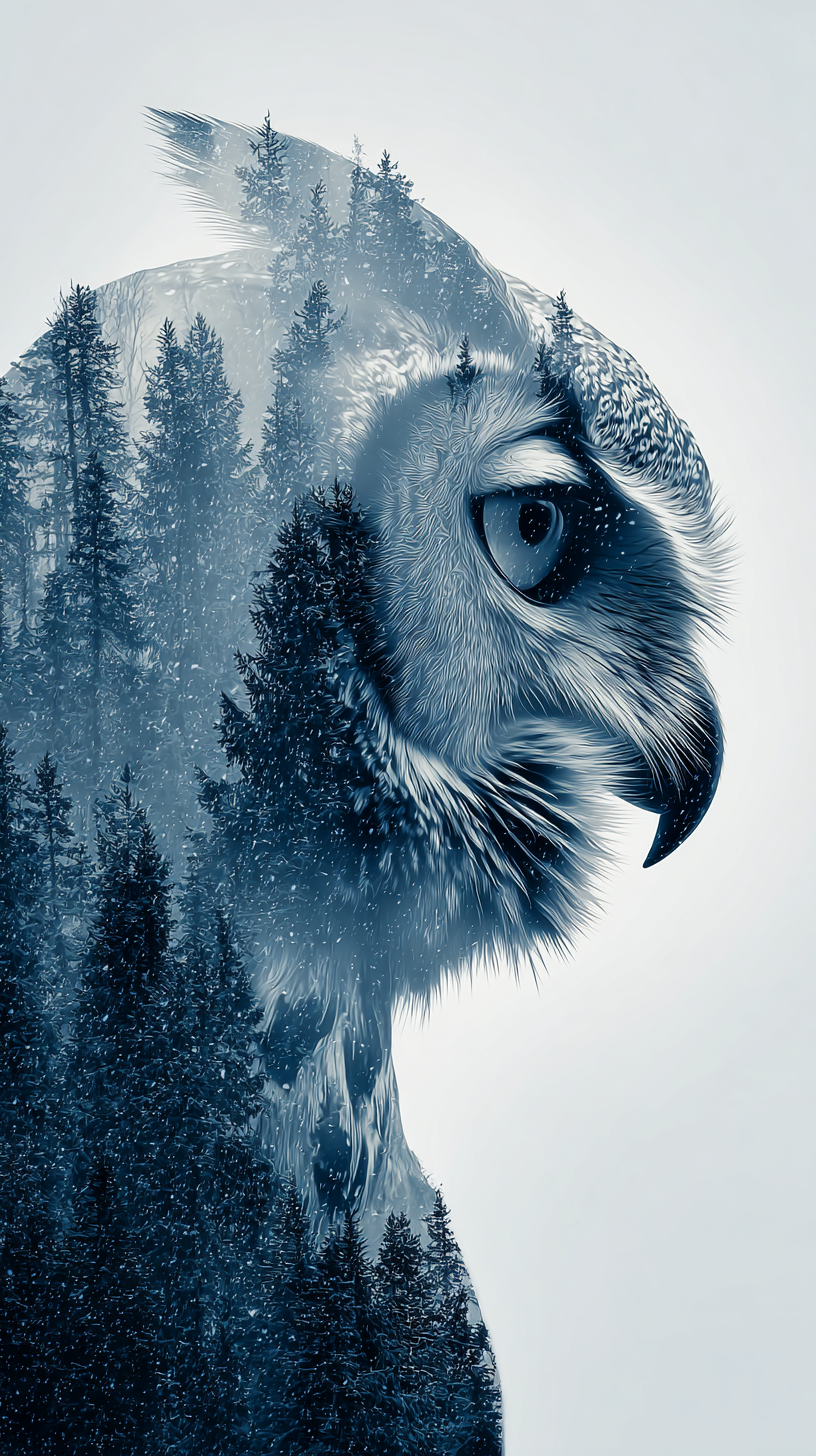 fond d'écran Double exposition iphone 17 gratuit