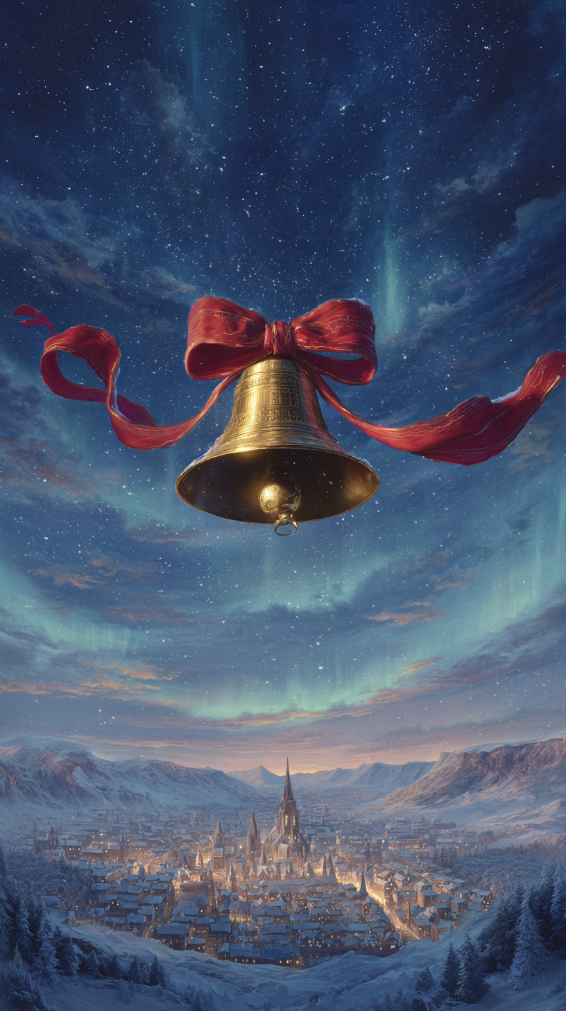 fond d'écran Cloches de Noël iphone 16 gratuit