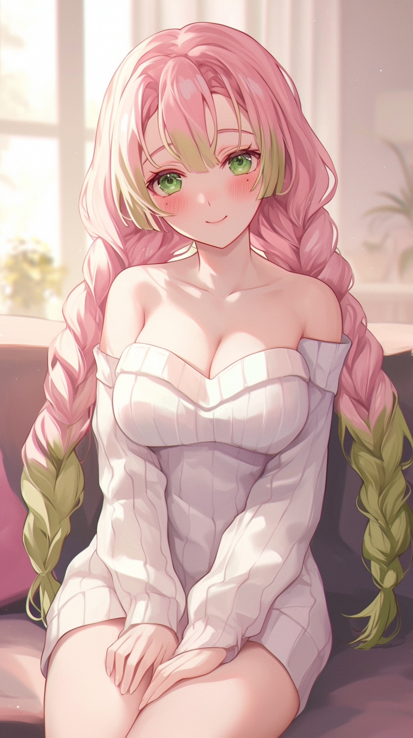 fond d'écran Mitsuri Kanroji iphone xr gratuit