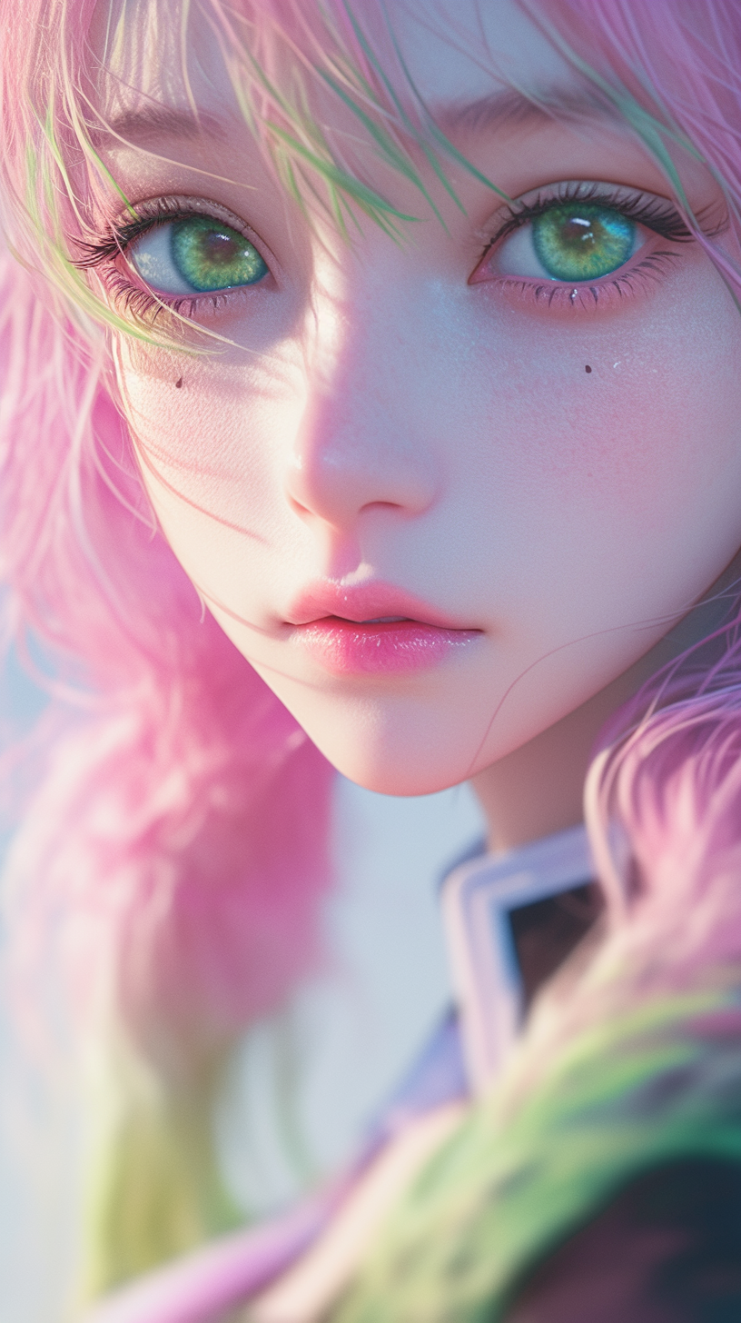 fond d'écran Mitsuri Kanroji iphone 12 télécharger gratuit