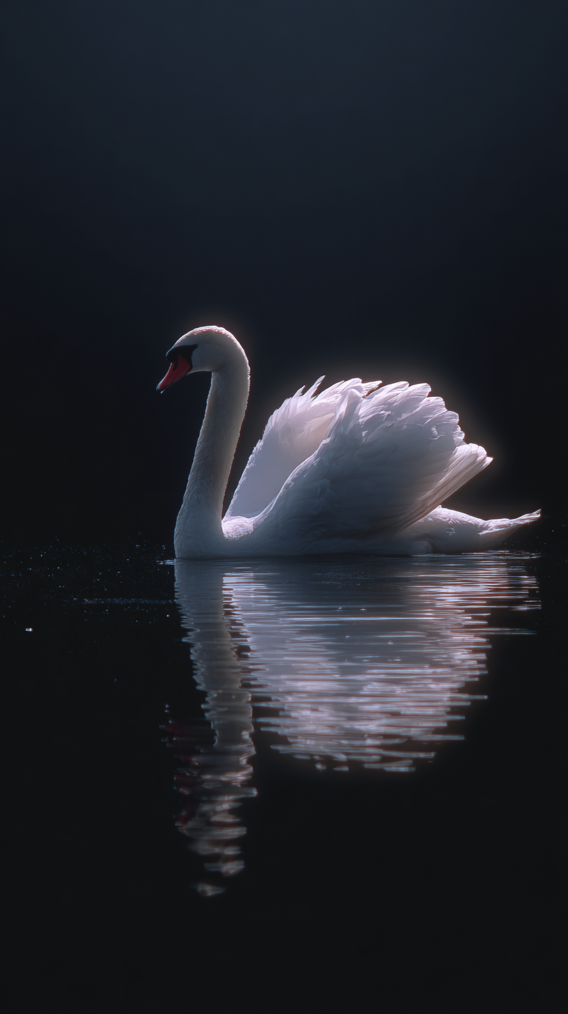 fond d'écran Cygne téléphone Huawei télécharger gratuit