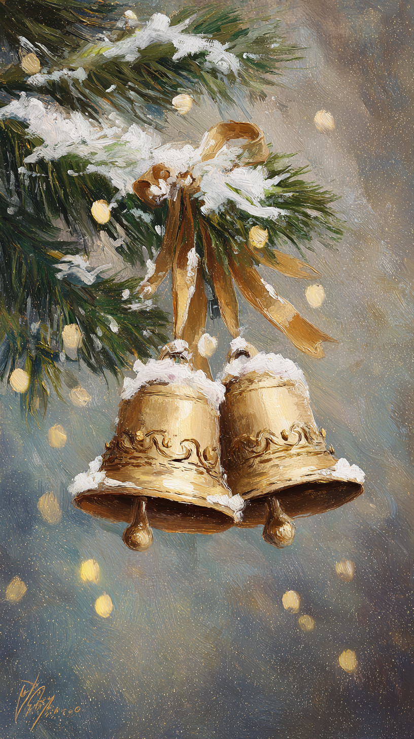 fond d'écran Cloches de Noël téléphone Realme télécharger gratuit