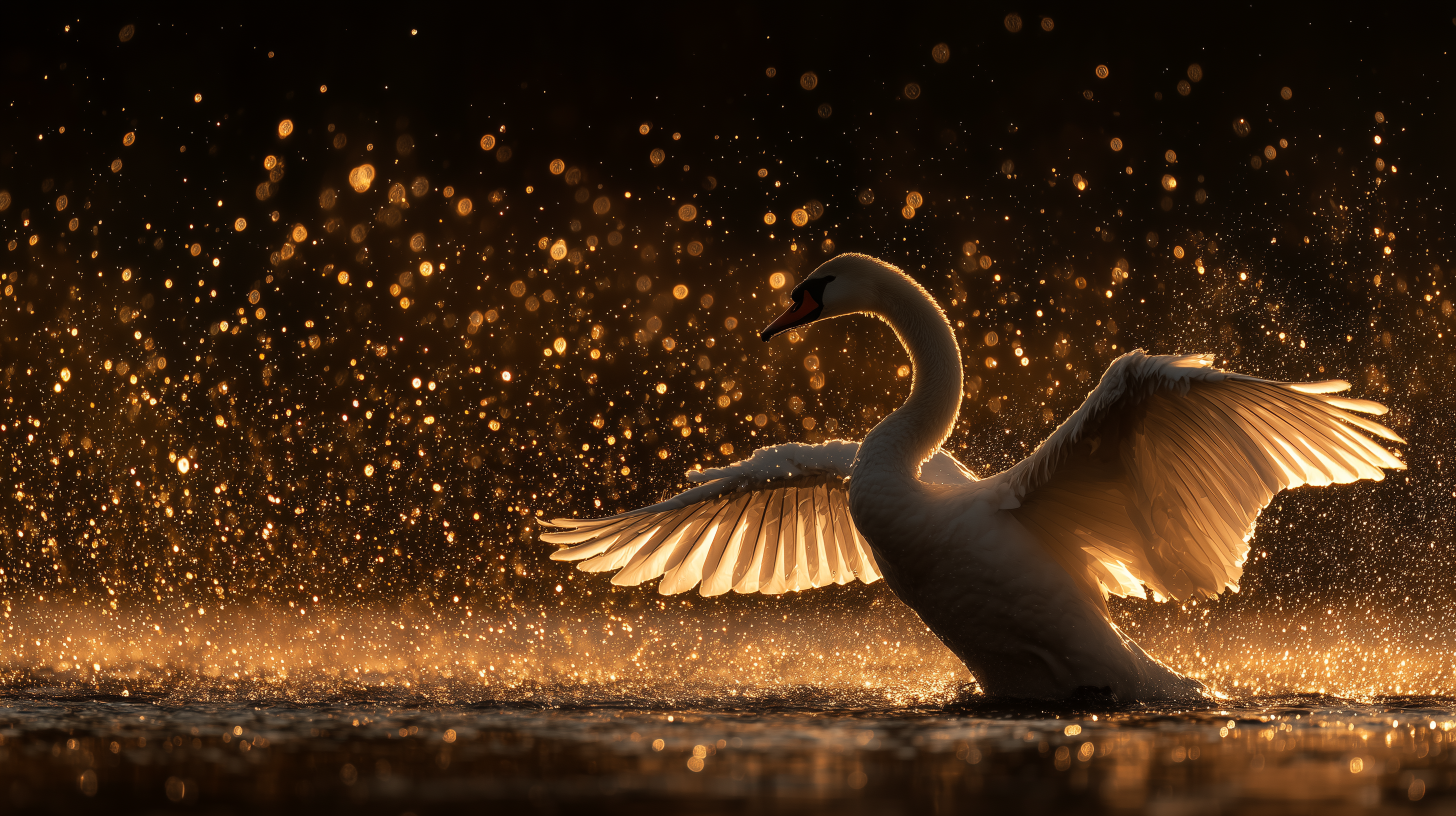 fond d'écran Cygne 3840 x 1080 téléchargement gratuit