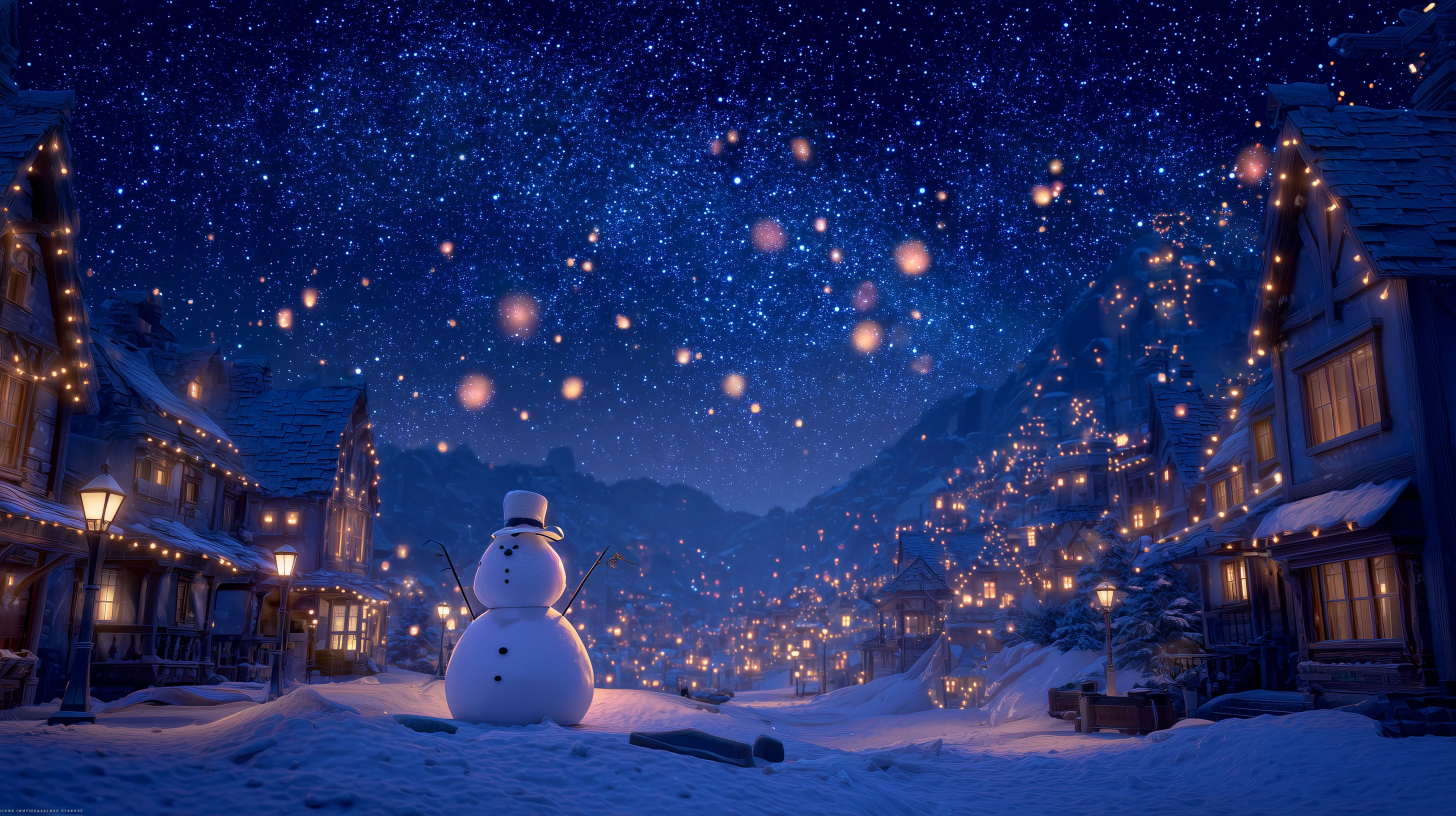 fond d'écran Bonhomme de neige updated hp 4k téléchargement gratuit