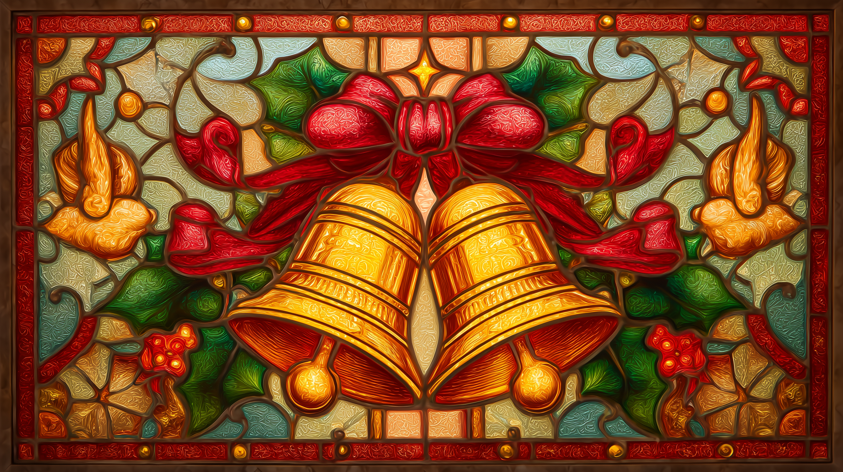 fond d'écran Cloches de Noël 3840x2160 hd téléchargement gratuit