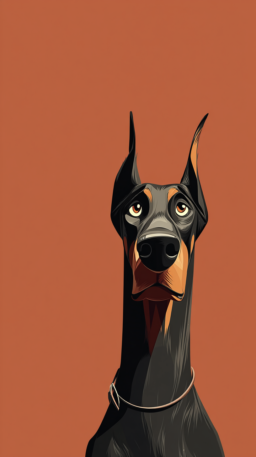 fond d'écran Doberman iphone 12 télécharger gratuit