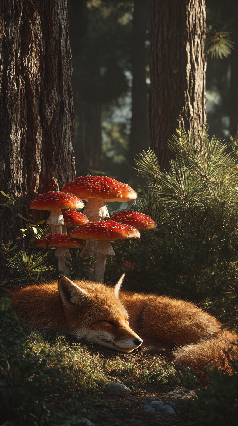 fond d'écran Champignon iphone 16 pro gratuit