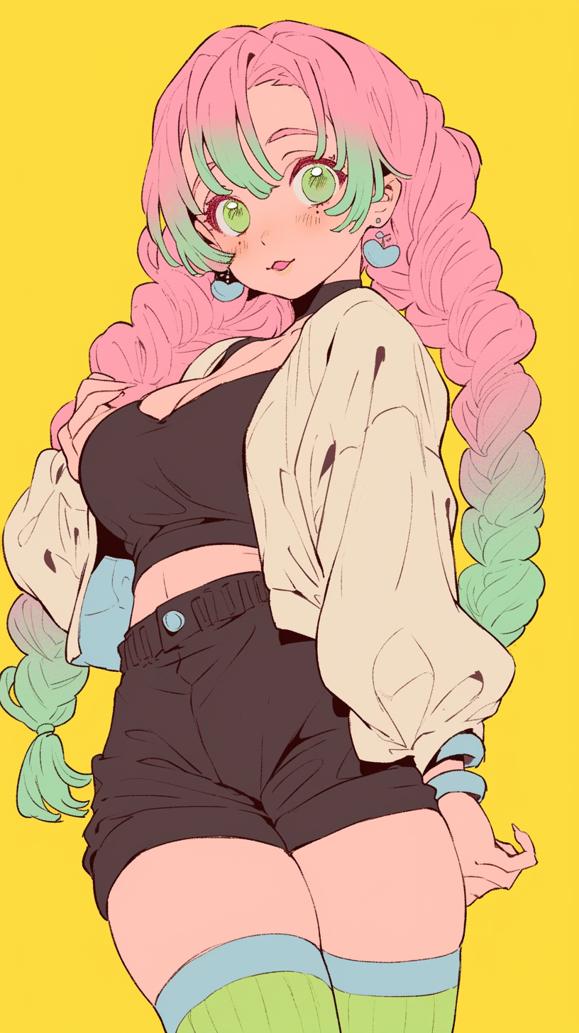 fond d'écran Mitsuri Kanroji téléphone 4k gratuit