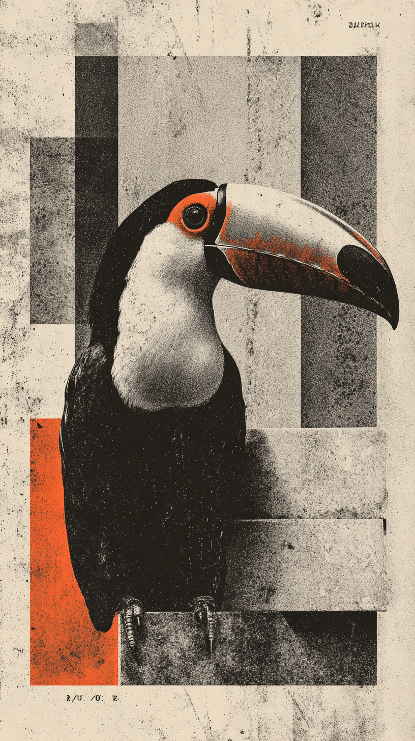 fond d'écran Toucan iphone 15 pro télécharger gratuit