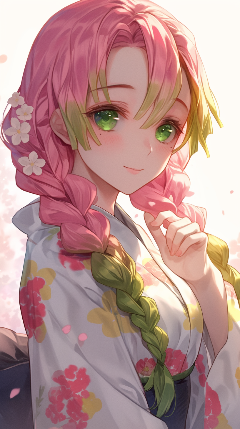 fond d'écran Mitsuri Kanroji iphone 11 gratuit