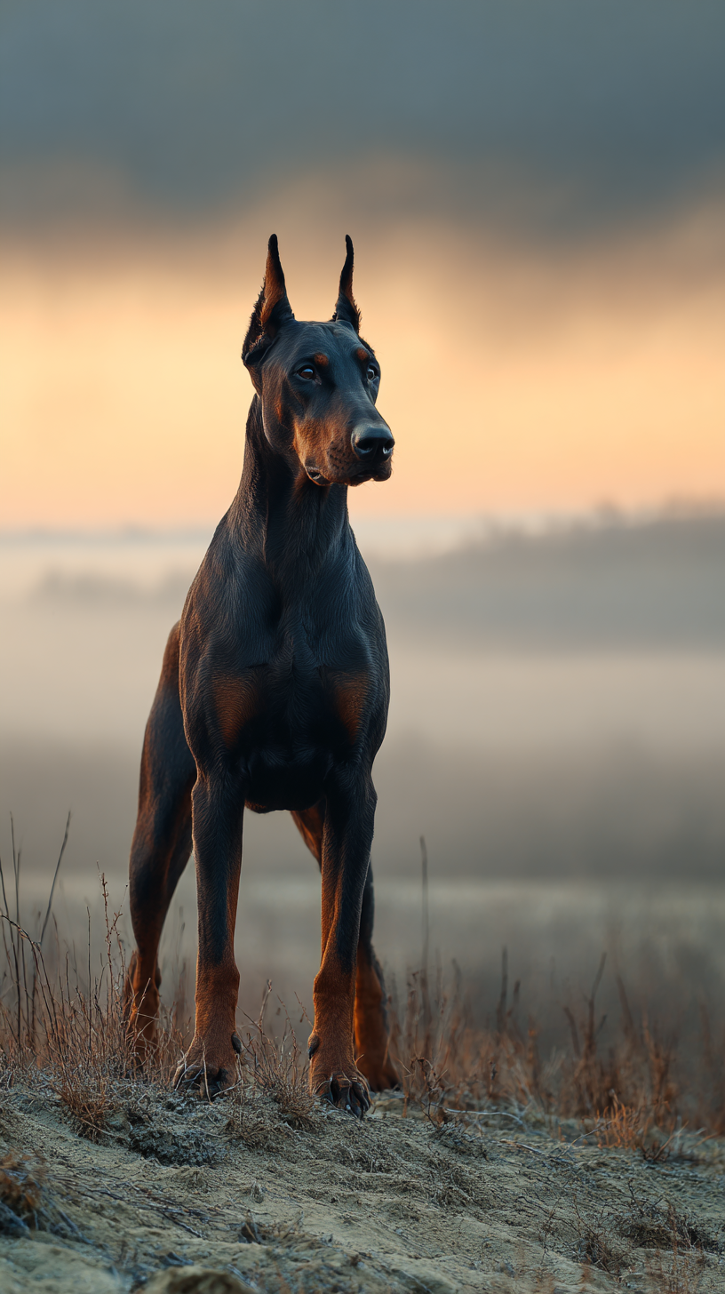 fond d'écran Doberman téléphone Huawei télécharger gratuit