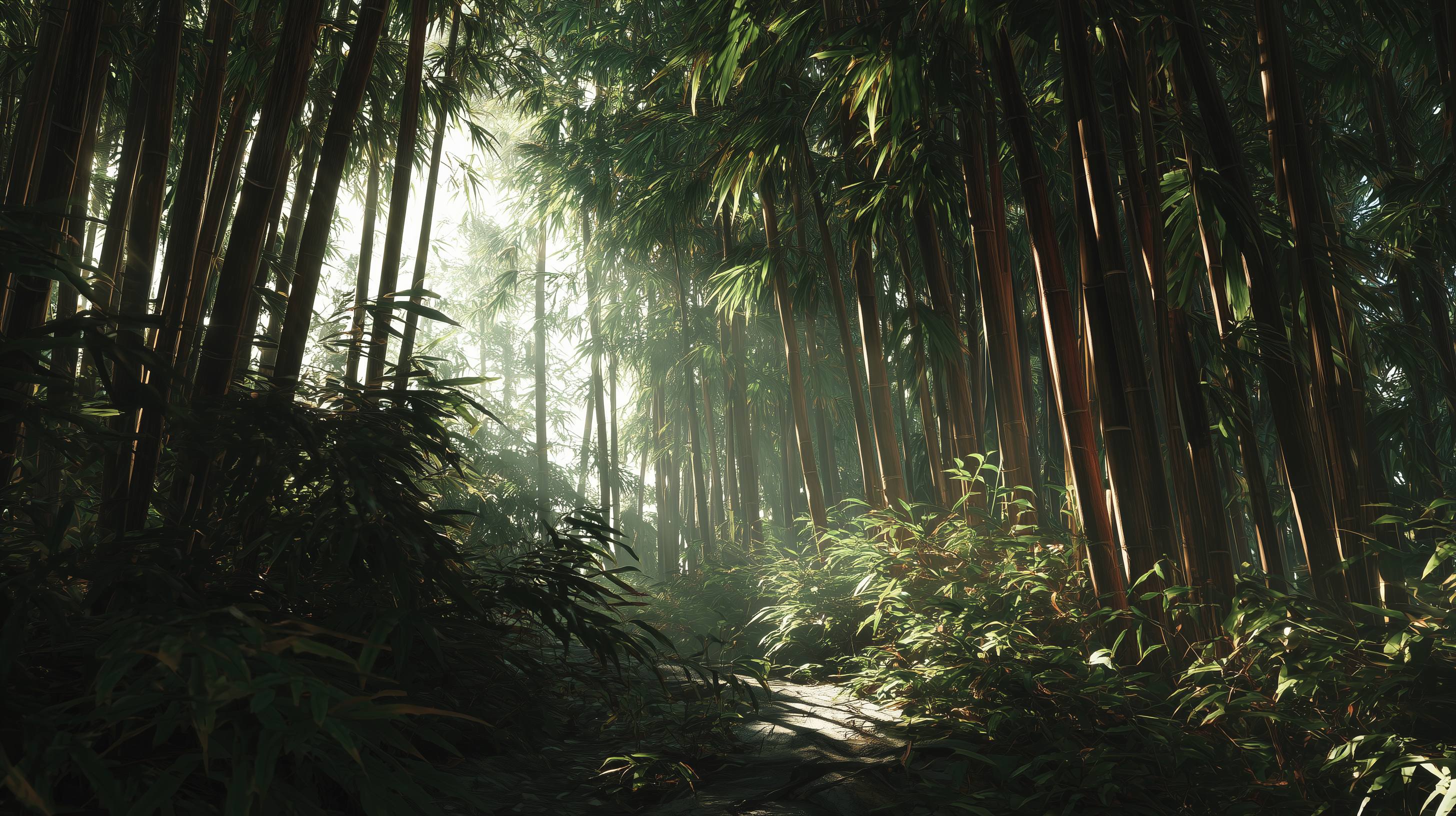fond d'écran bambou 1920x1080 4k téléchargement gratuit