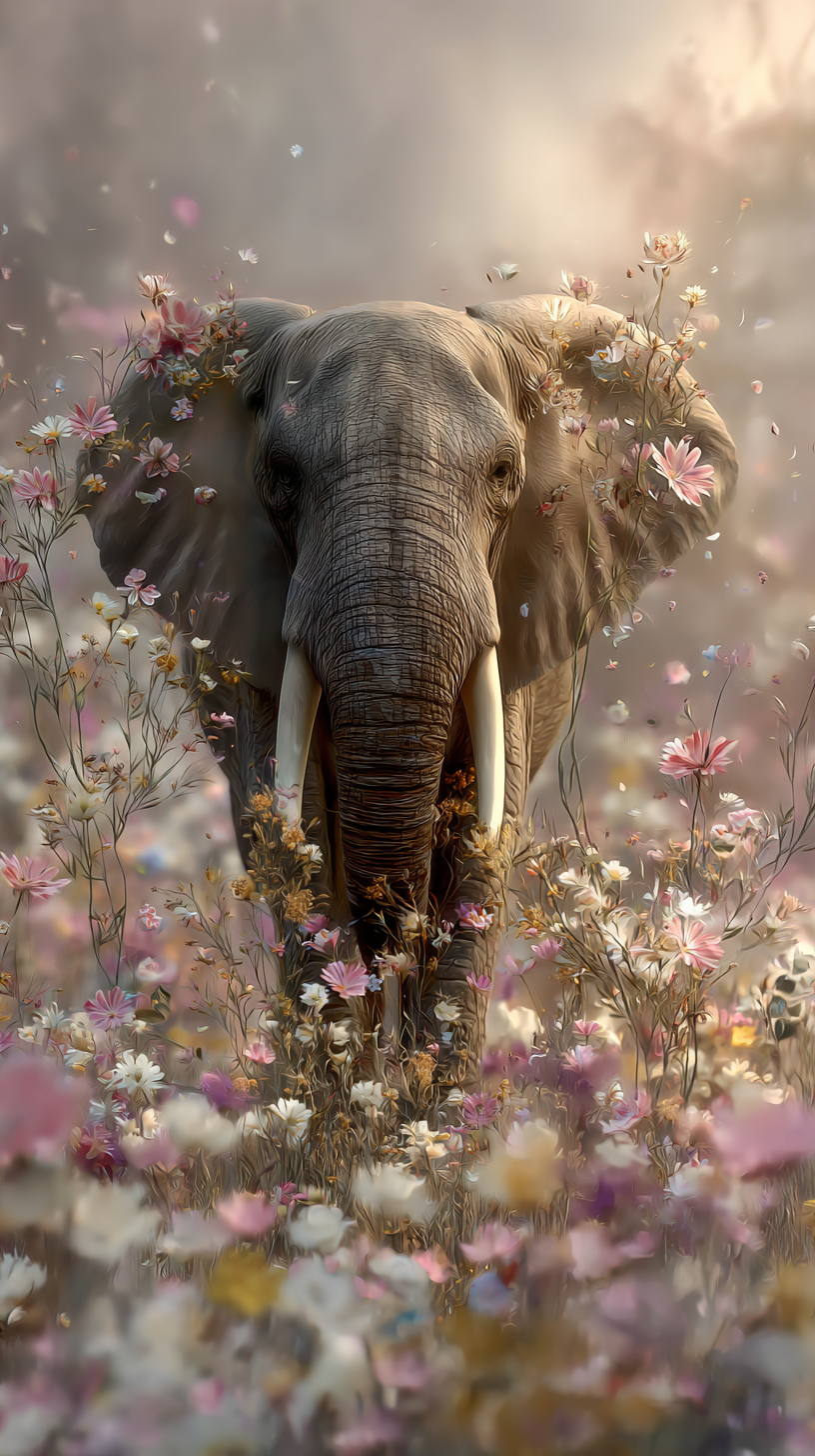 fond d'écran Éléphant téléphone Huawei gratuit