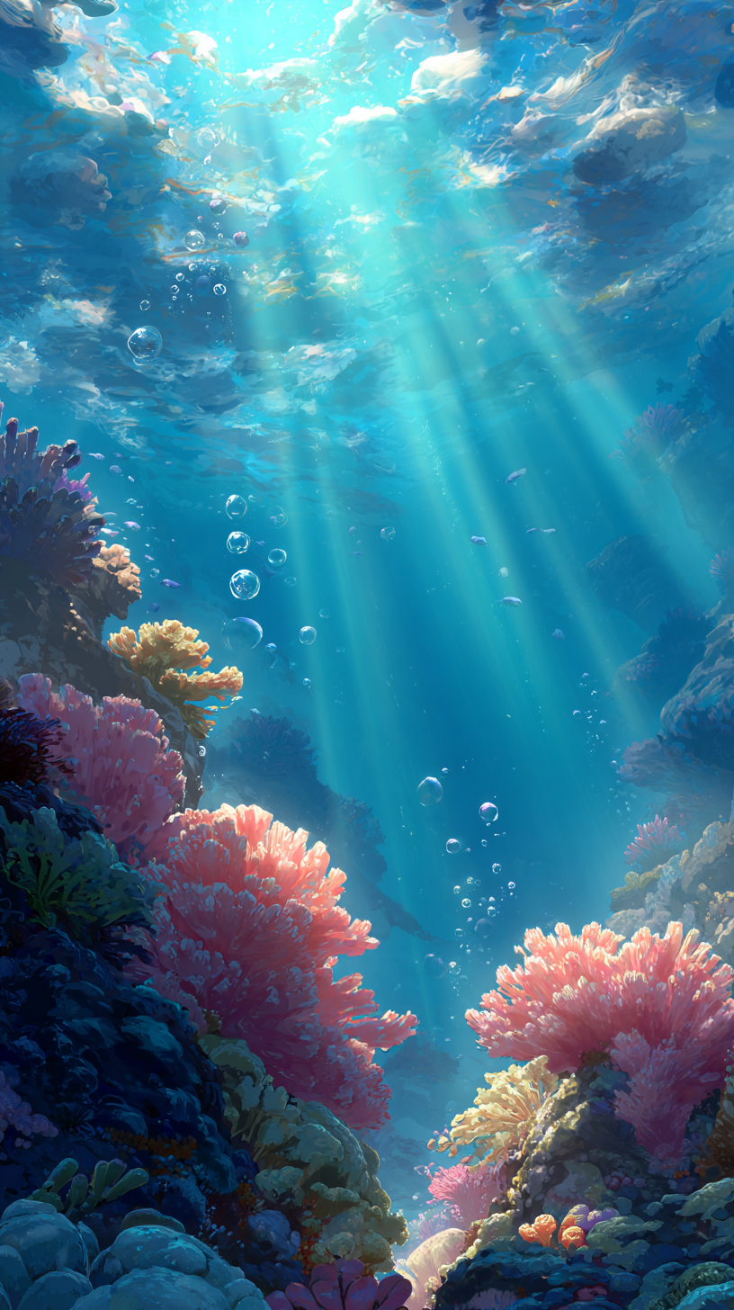 fond d'écran recif corail iphone 15 télécharger gratuit