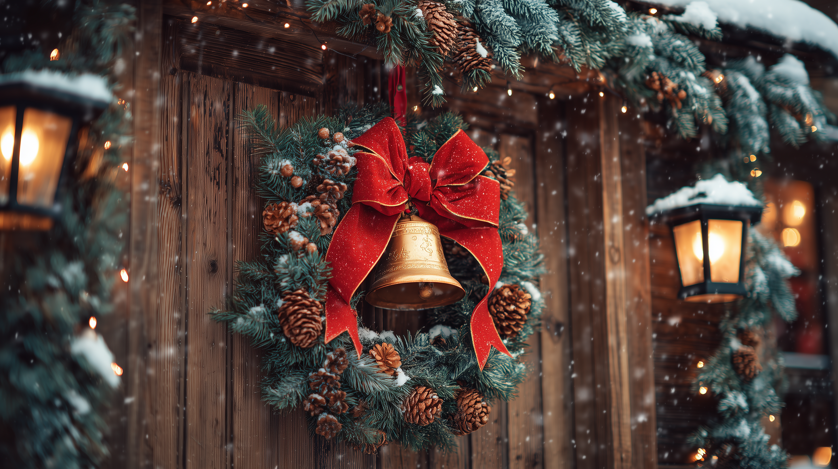 fond d'écran Cloches de Noël hp windows 11 téléchargement gratuit