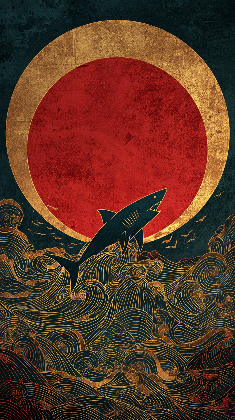 fond d'écran Requin iphone 15 pro max 4k gratuit