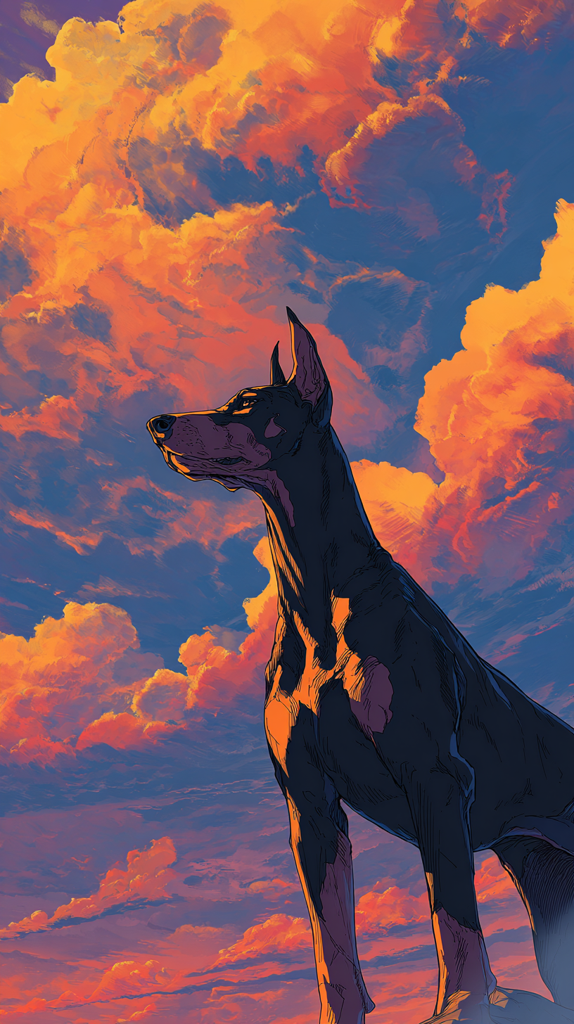 fond d'écran Doberman téléphone Nokia télécharger gratuit