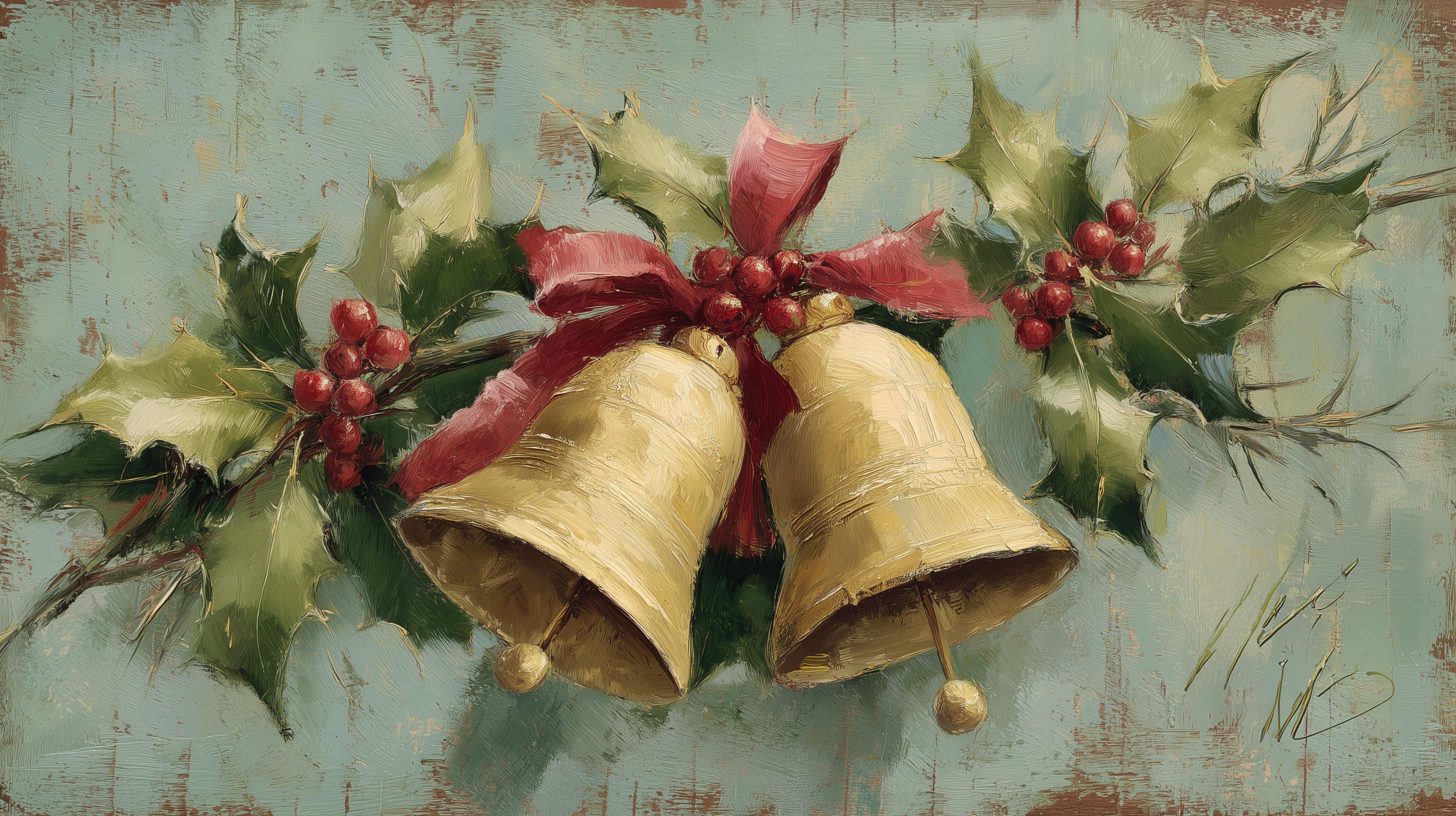 fond d'écran Cloches de Noël pc 1920x1080 téléchargement gratuit