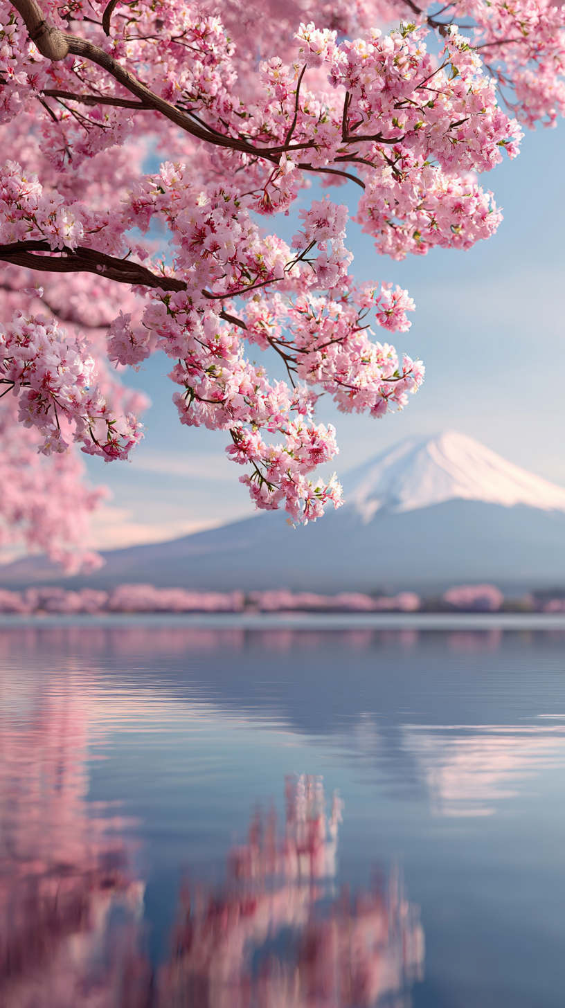 fond d'écran Mont Fuji iphone 8 gratuit