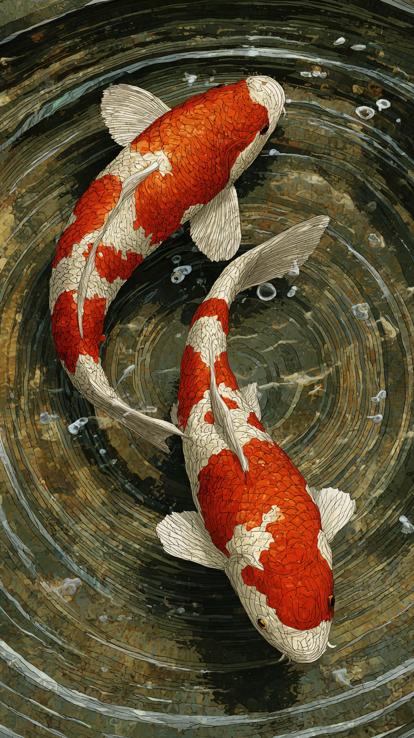 fond d'écran Koï iphone 11 télécharger gratuit