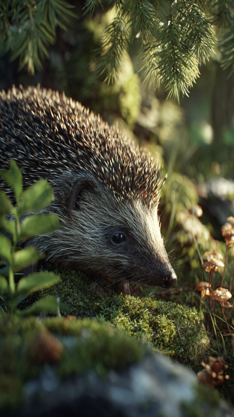 fond d'écran Hérisson iphone 15 4k gratuit