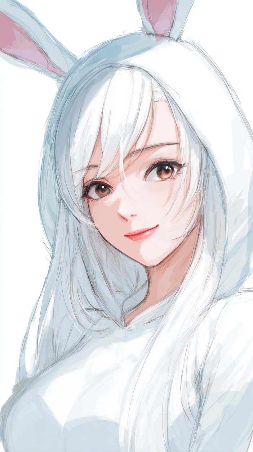 fond d'écran fille lapin pour tablette android gratuit