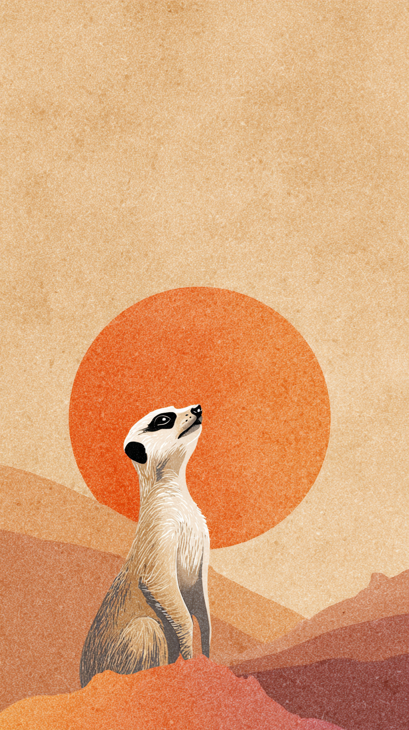 fond d'écran Suricate iphone 16 pro max gratuit