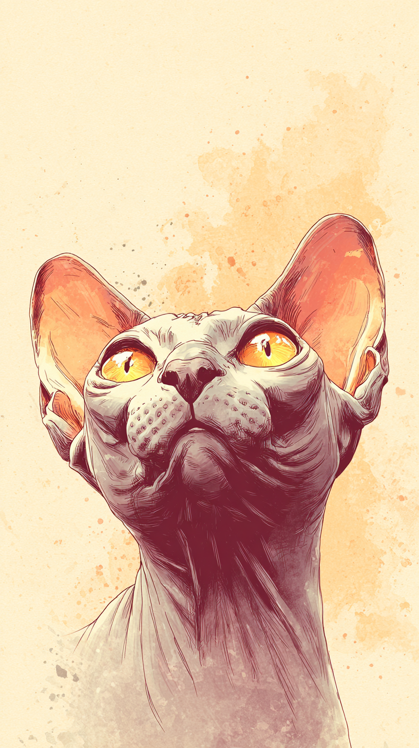 fond d'écran Sphynx iphone 15 pro gratuit