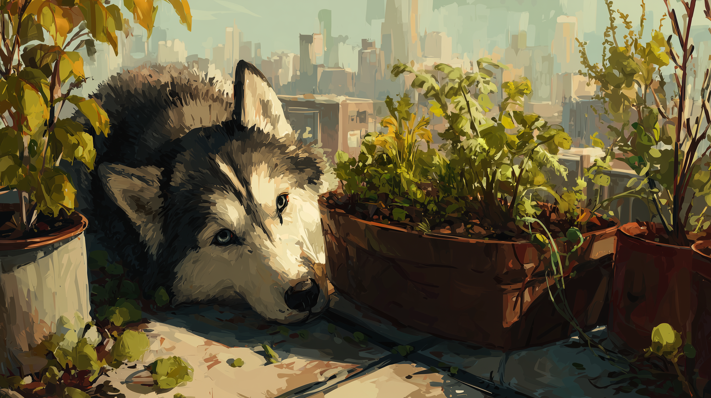 fond d'écran Husky pc 1920x1080 téléchargement gratuit