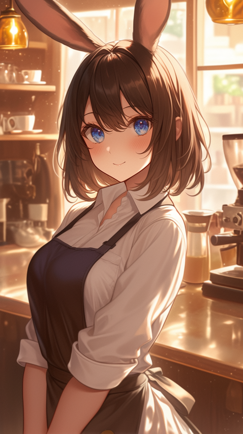 fond d'écran fille lapin iphone 16 plus gratuit