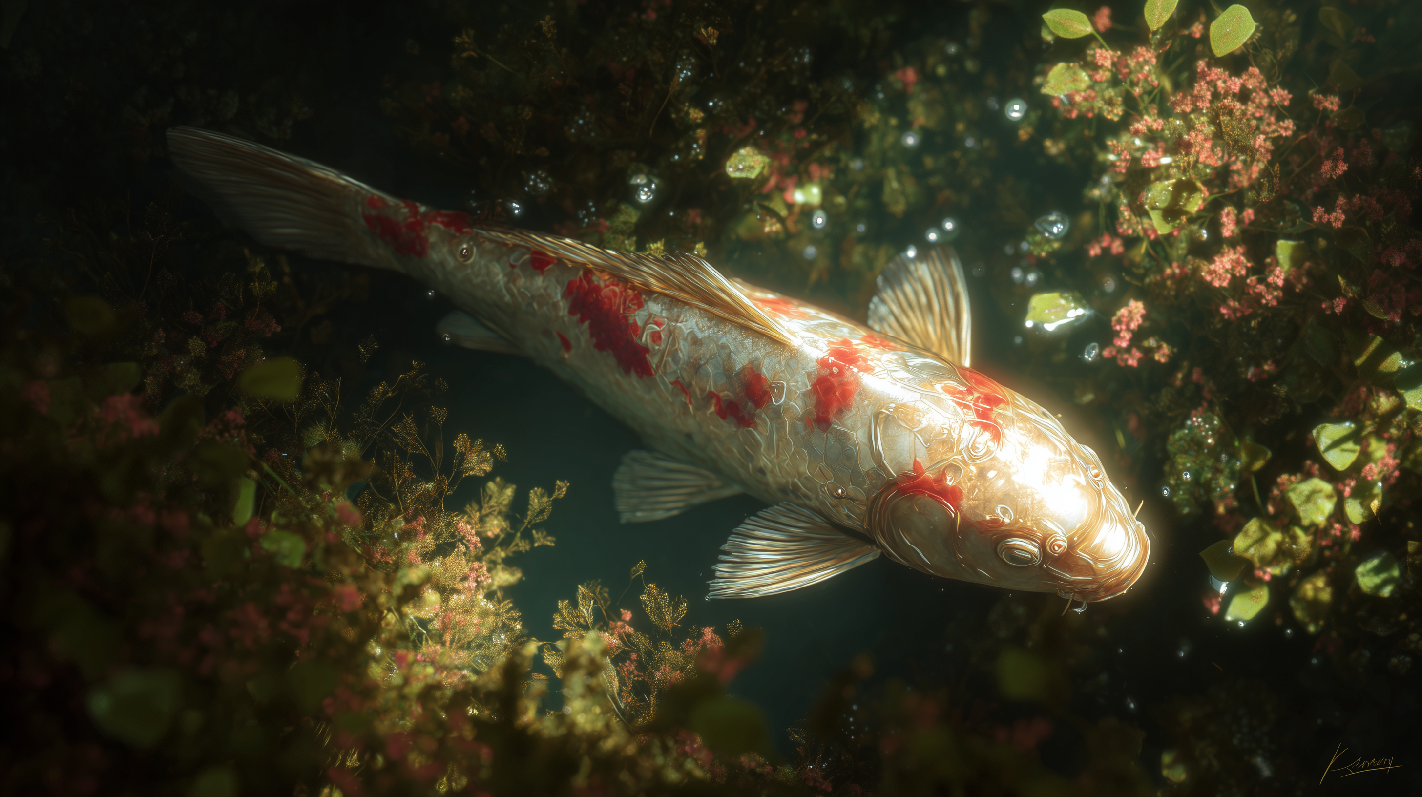 fond d'écran Koï Lenovo téléchargement gratuit