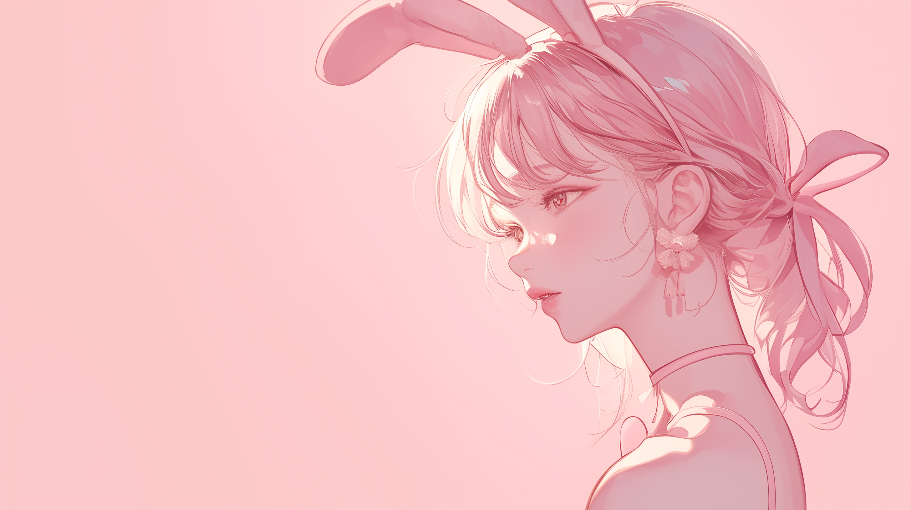 fond d'écran fille lapin apple mac téléchargement gratuit