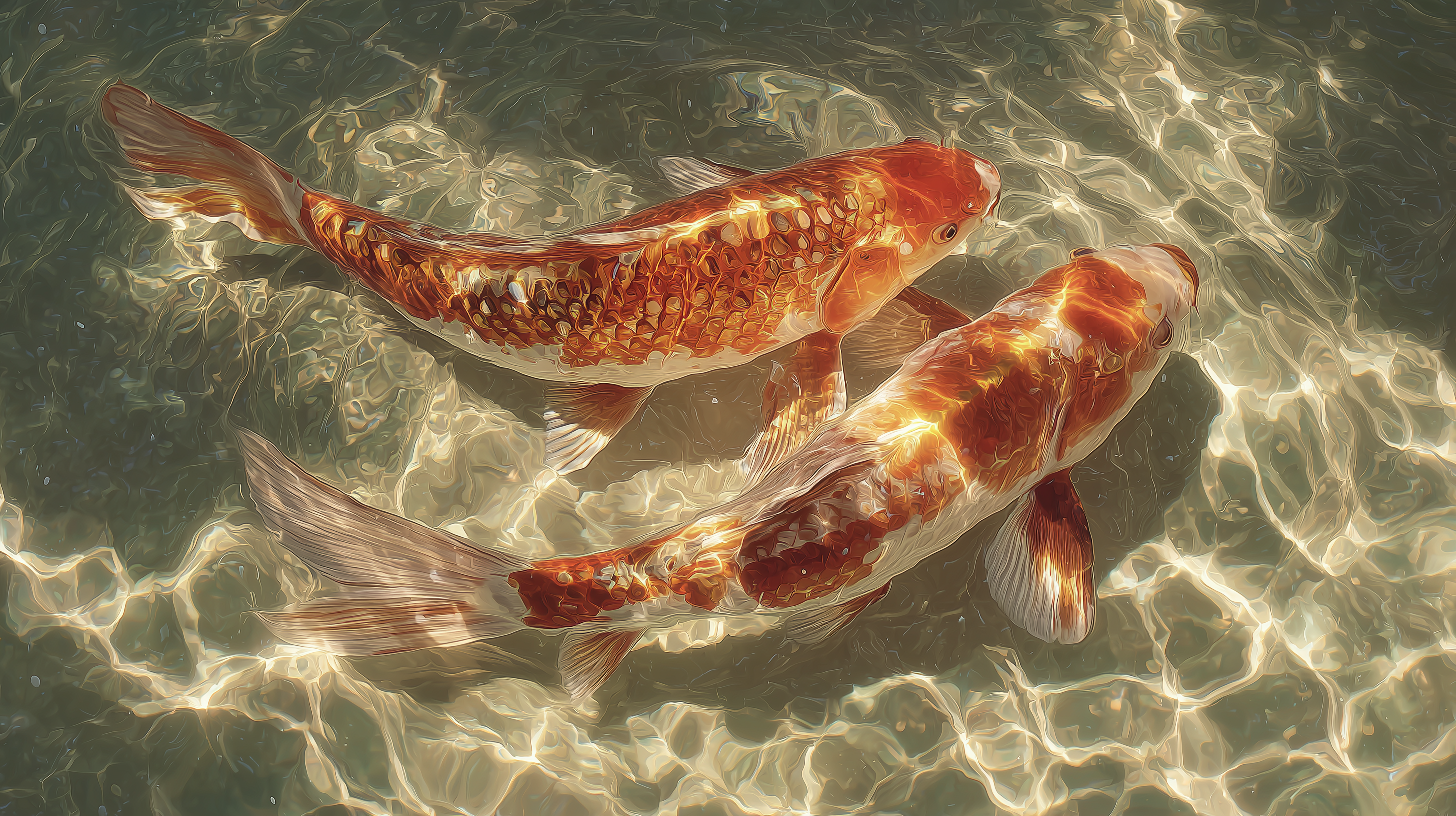 fond d'écran Koï gratuit pc téléchargement gratuit