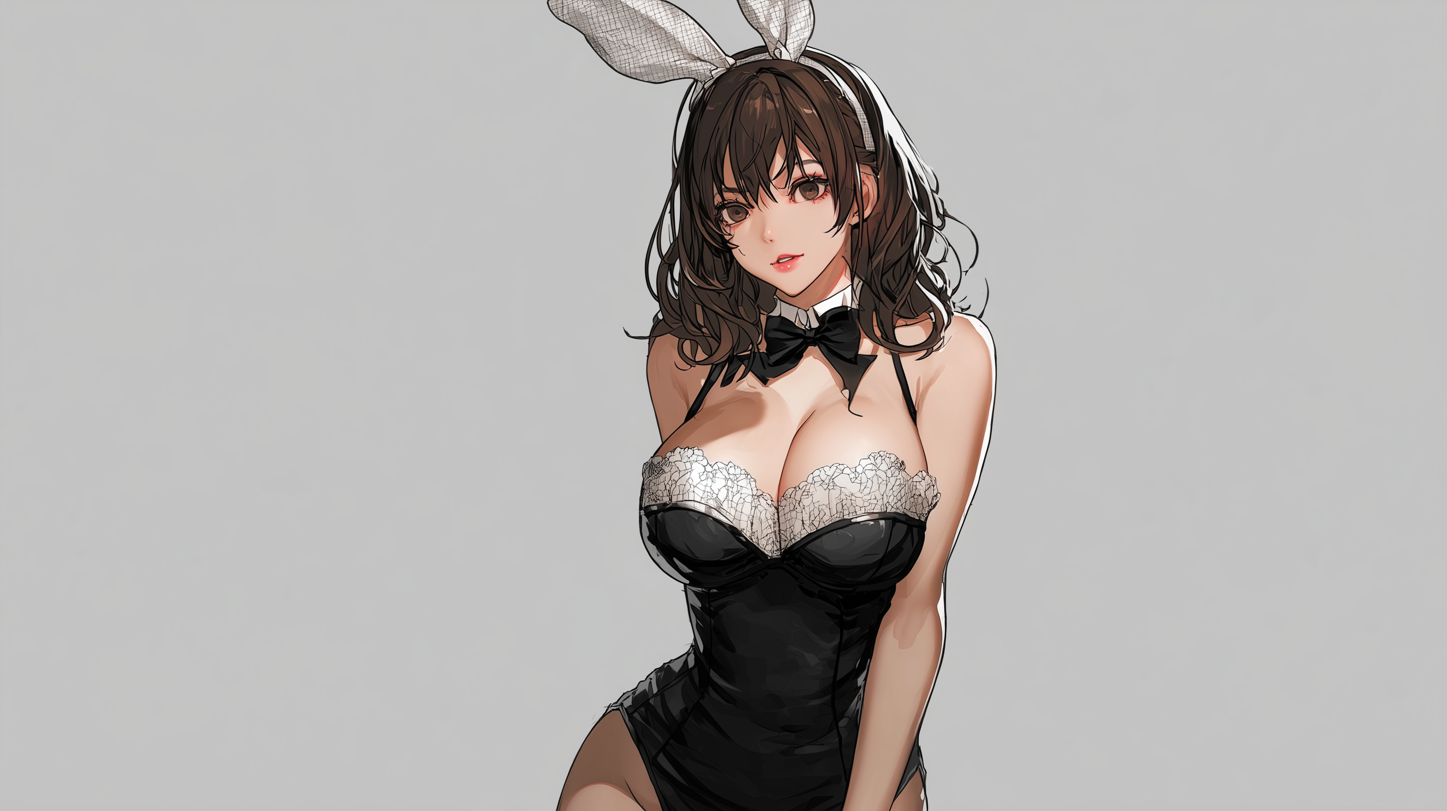 fond d'écran fille lapin 4k windows 10 téléchargement gratuit