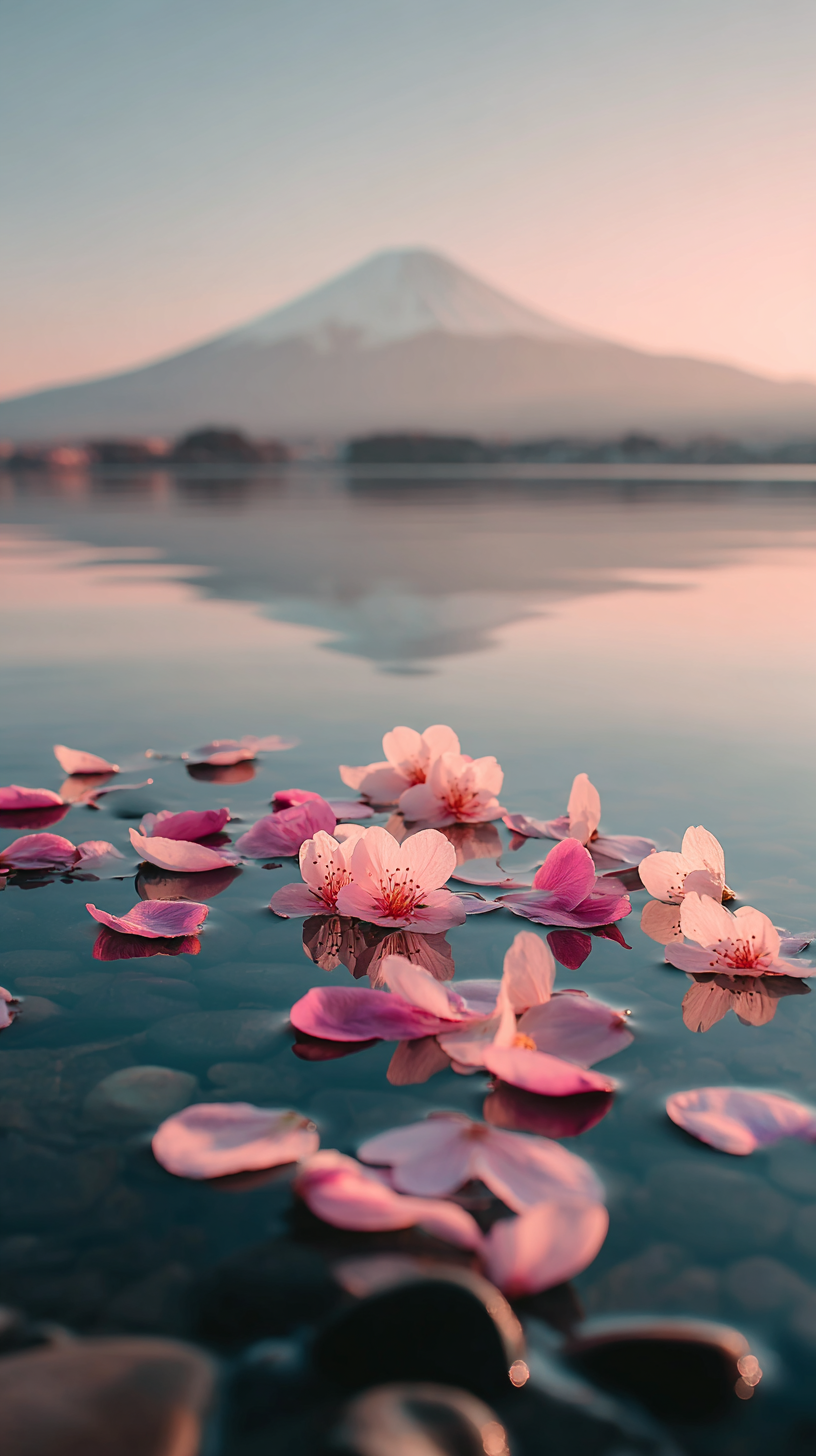 fond d'écran Mont Fuji téléphone Realme télécharger gratuit