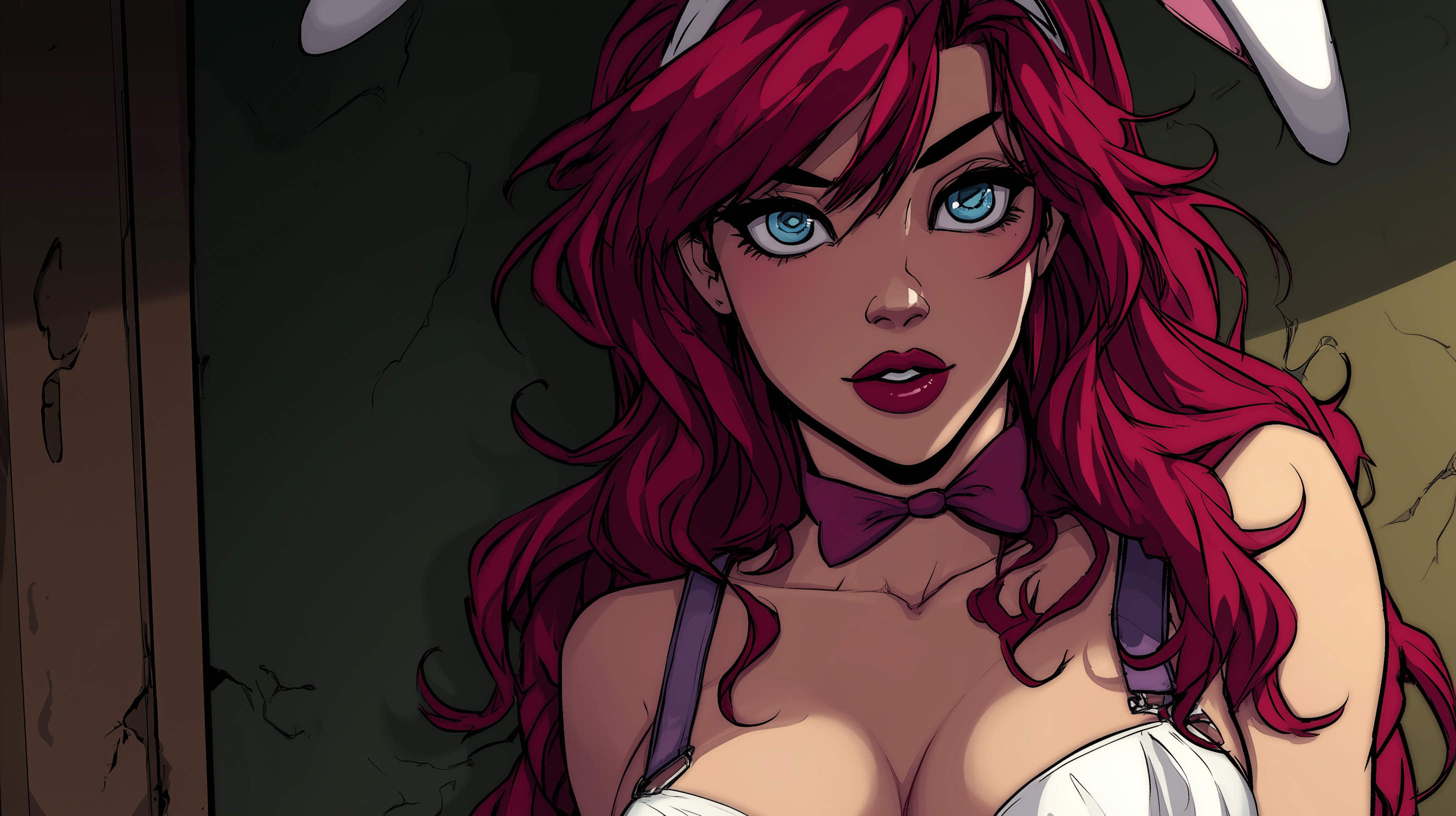 fond d'écran fille lapin 5k téléchargement gratuit