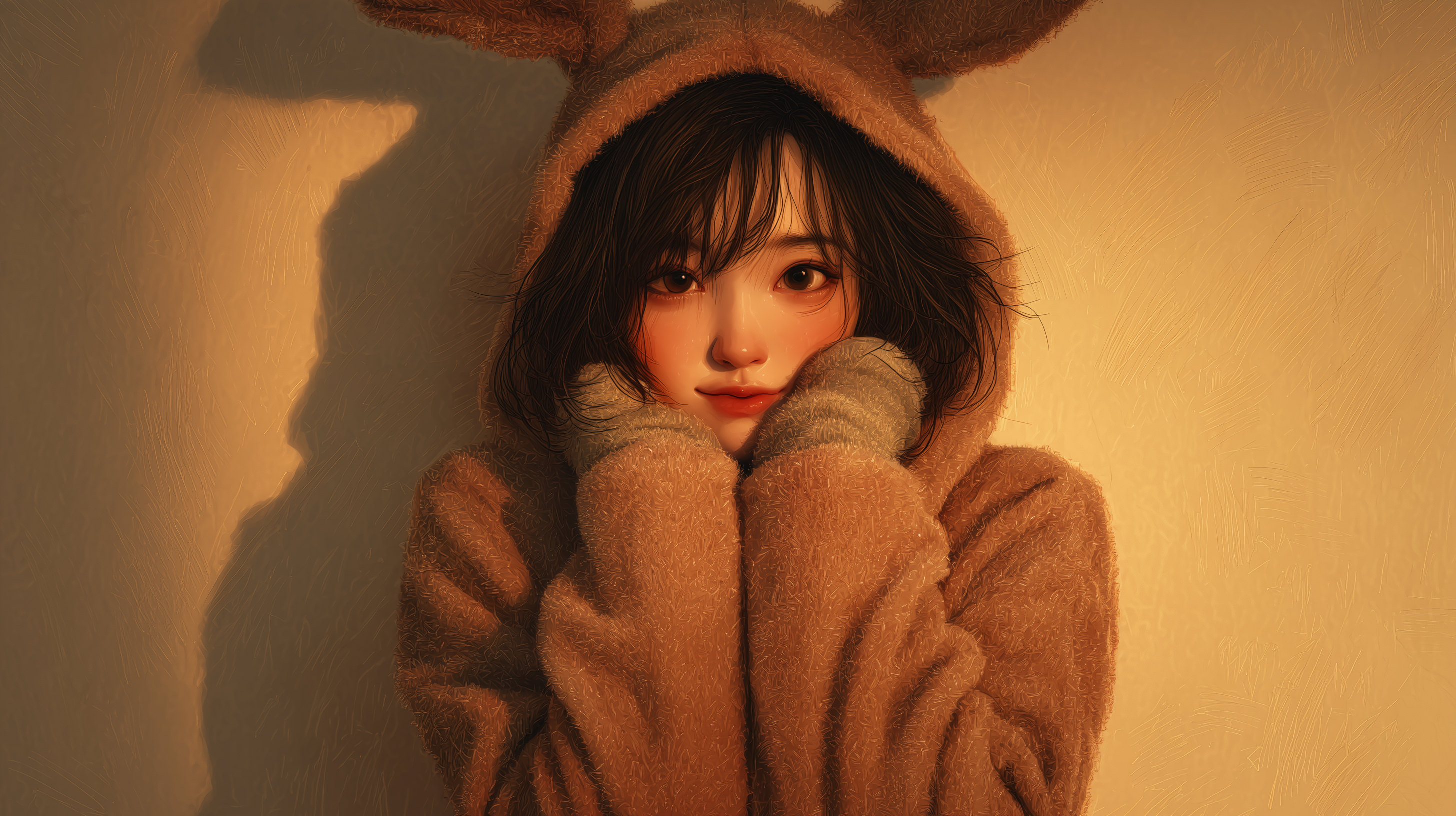 fond d'écran fille lapin meilleure téléchargement gratuit