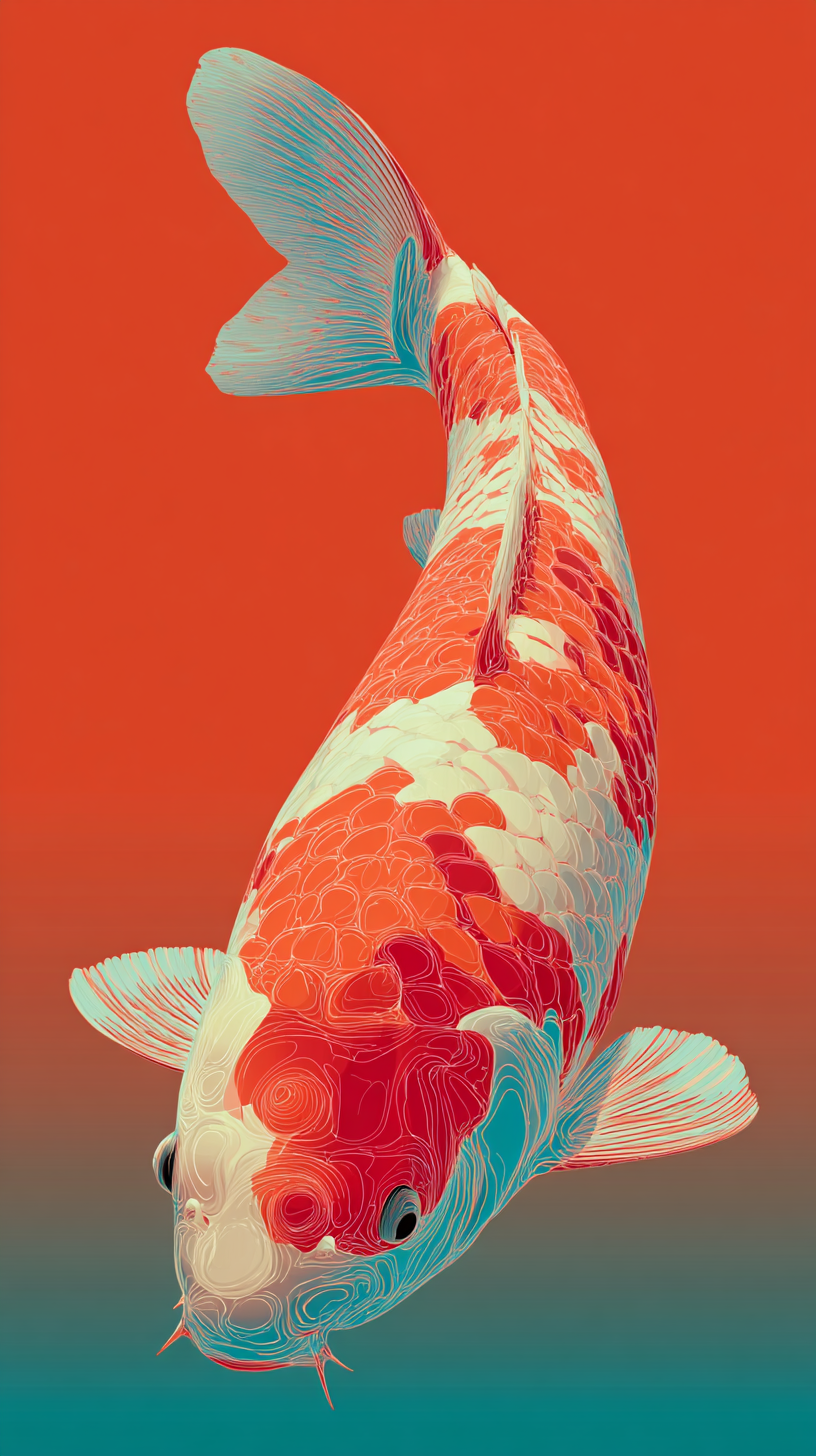 fond d'écran Koï iphone 15 gratuit