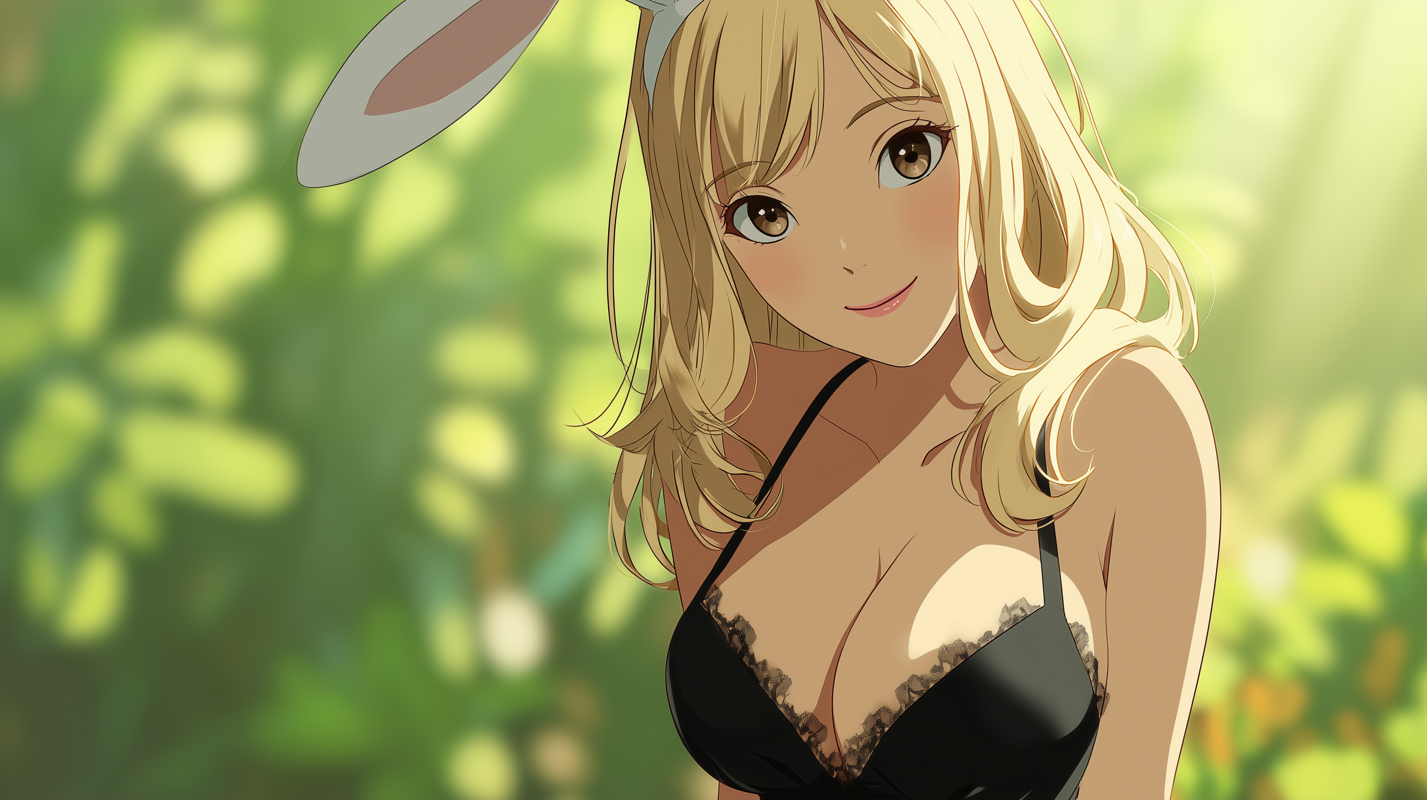 fond d'écran fille lapin pc 1920x1080 hd téléchargement gratuit
