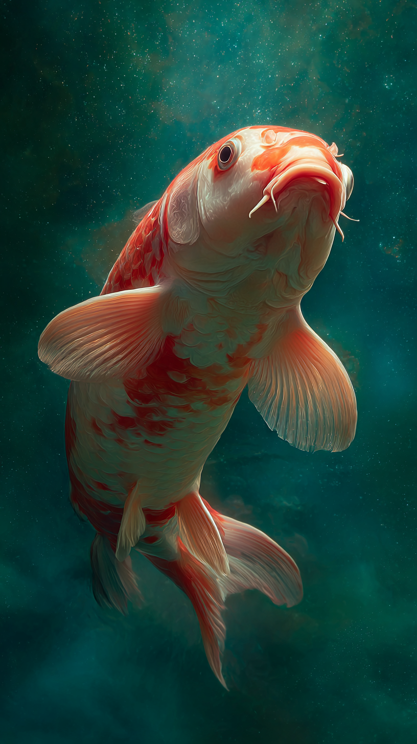 iphone fond d'écran Koï kawaii télécharger gratuit