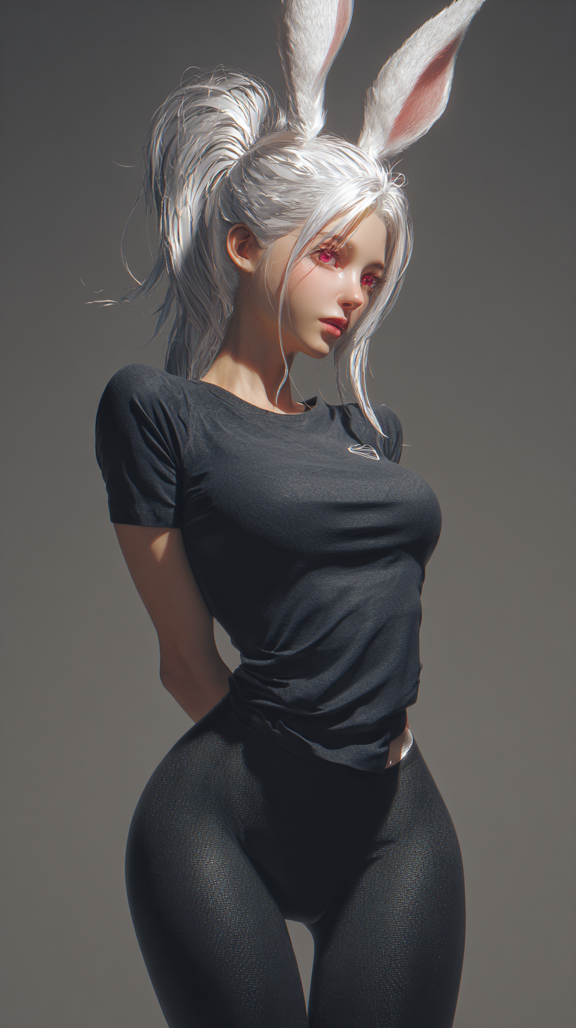 fond d'écran fille lapin iphone 12 télécharger gratuit