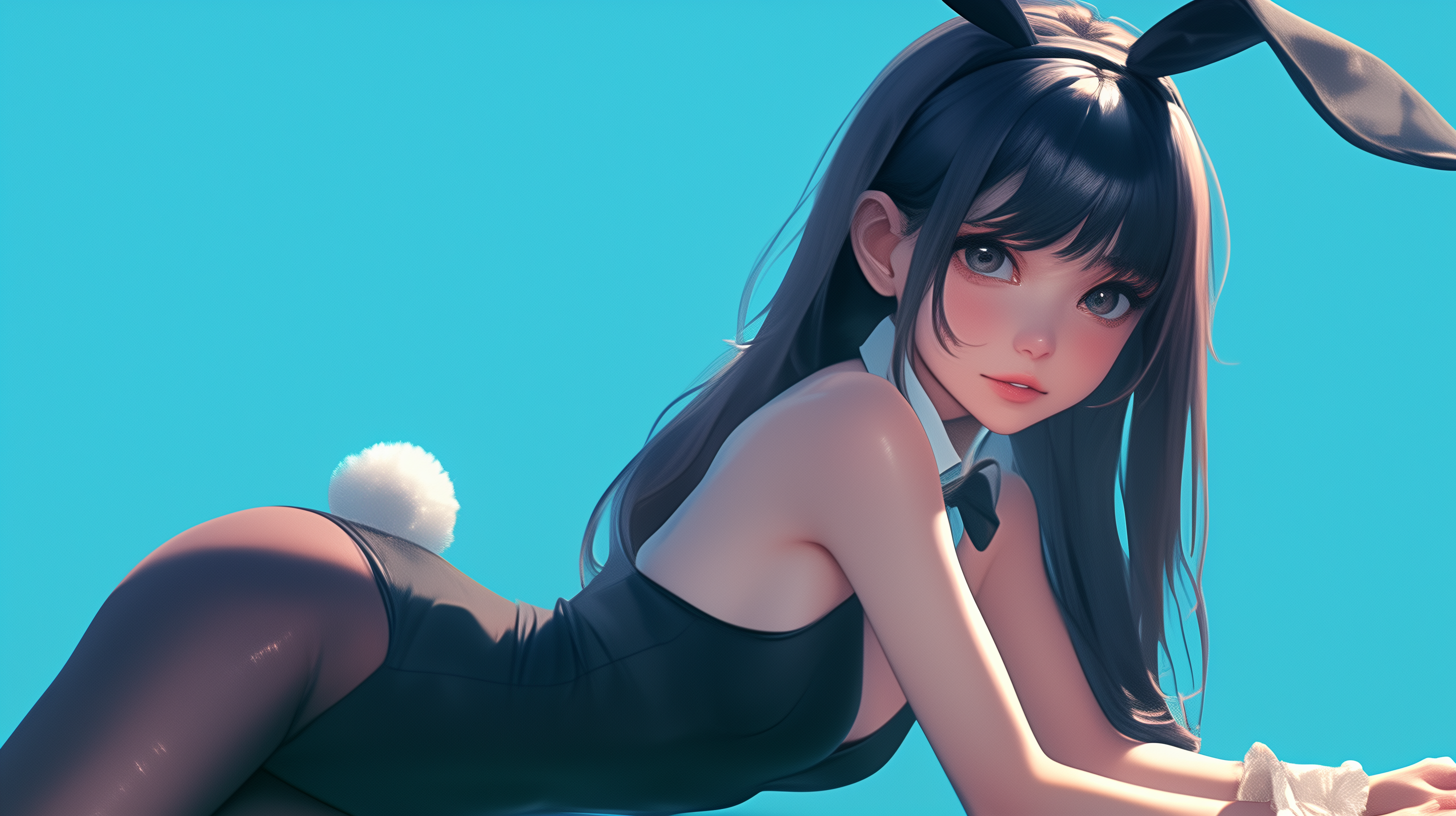 fond d'écran fille lapin haute qualité téléchargement gratuit