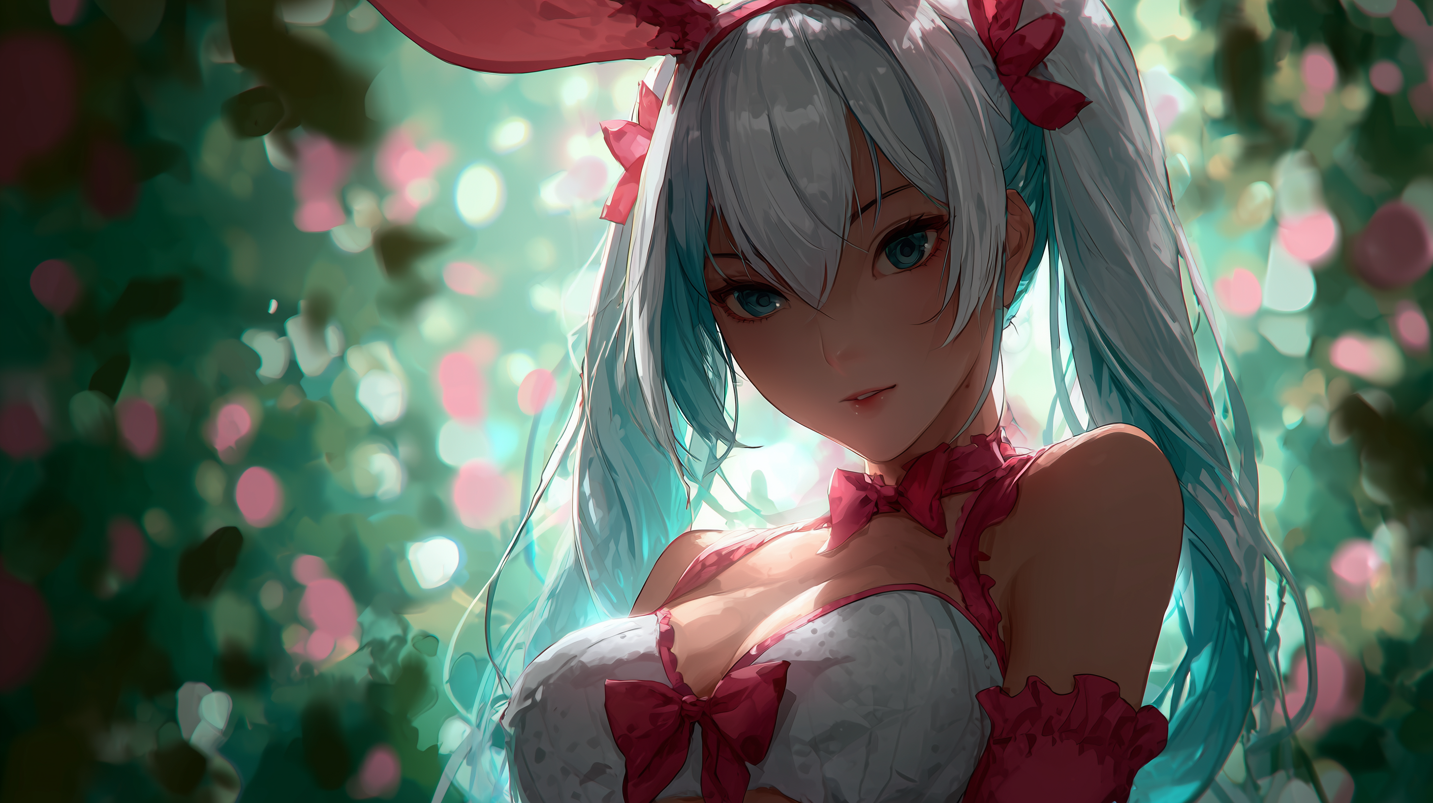 fond d'écran fille lapin 2560x1600 hd téléchargement gratuit